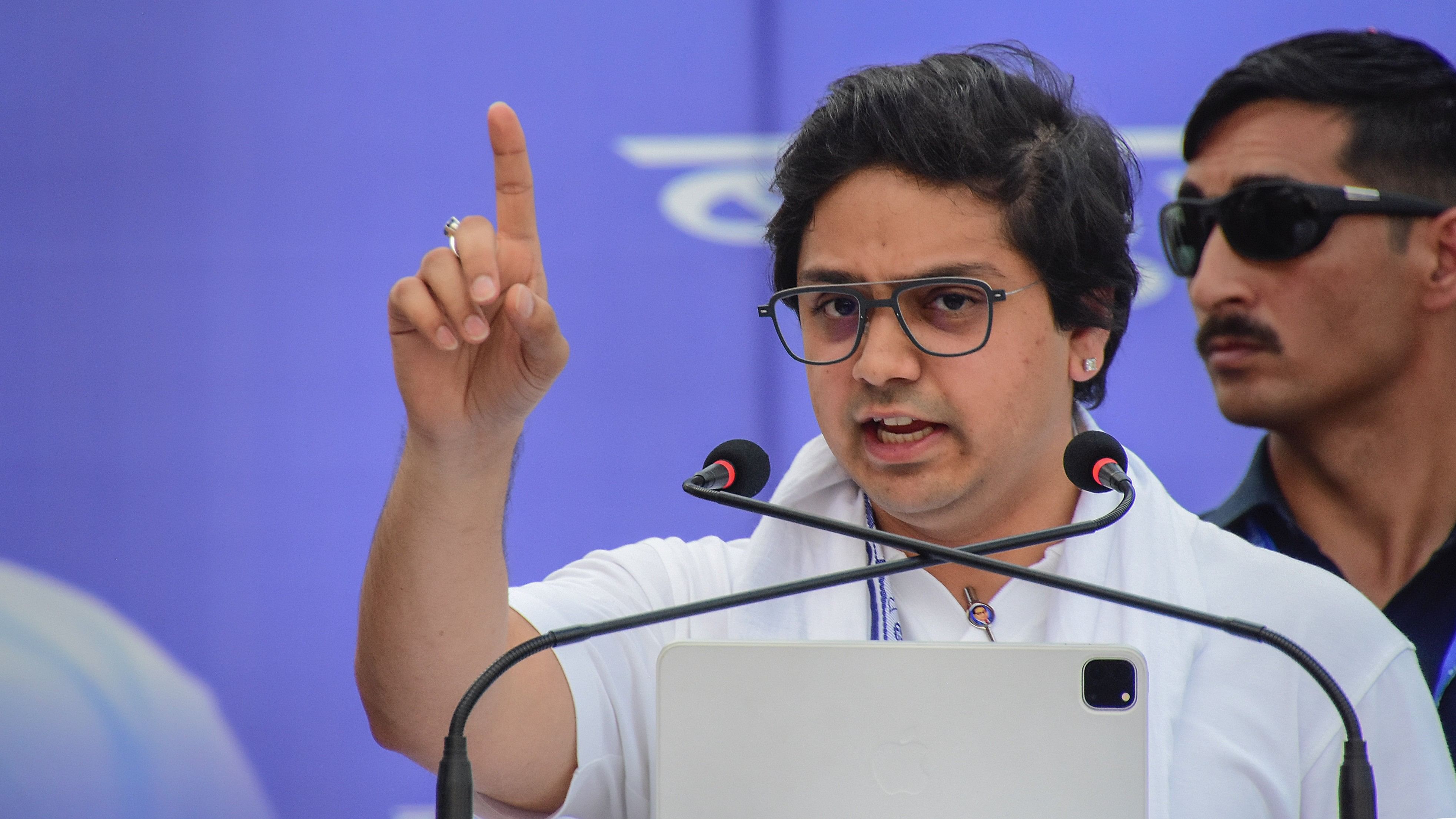 <div class="paragraphs"><p>Bahujan Samaj Party (BSP) National Coordinator Akash Anand during an election campaign rally in support of party candidate Suresh Singh ahead of Lok Sabha elections, in Mathura, on Thursday.</p></div>