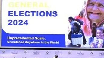 <div class="paragraphs"><p>File photo showing a banner reading General Elections 2024 at an Election Commission press conference.</p></div>