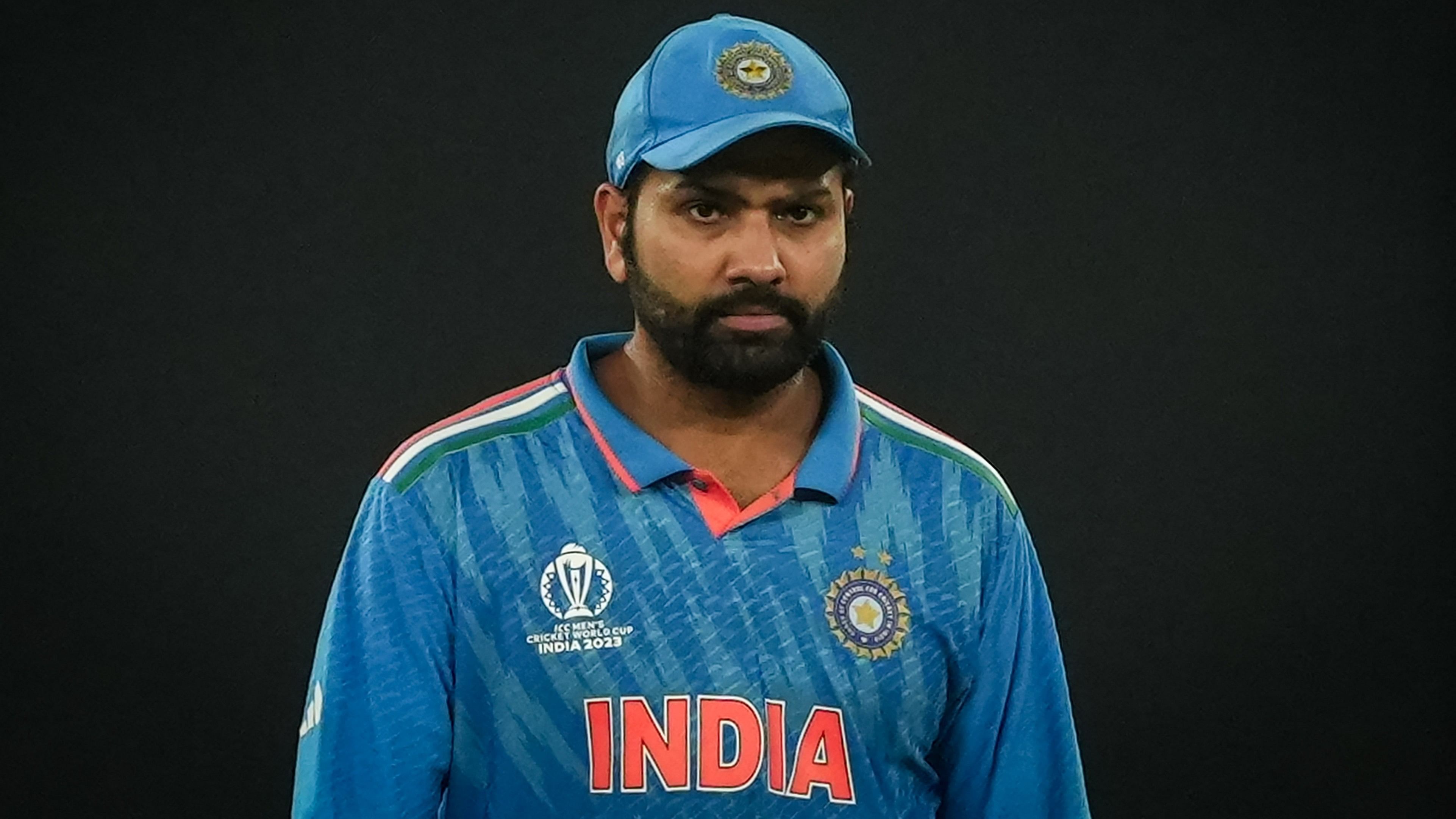 <div class="paragraphs"><p>Rohit Sharma after India lost the ICC Men's Cricket World Cup 2023 final to Australia, at the Narendra Modi Stadium, in Ahmedabad, Sunday, November 19, 2023. </p></div>