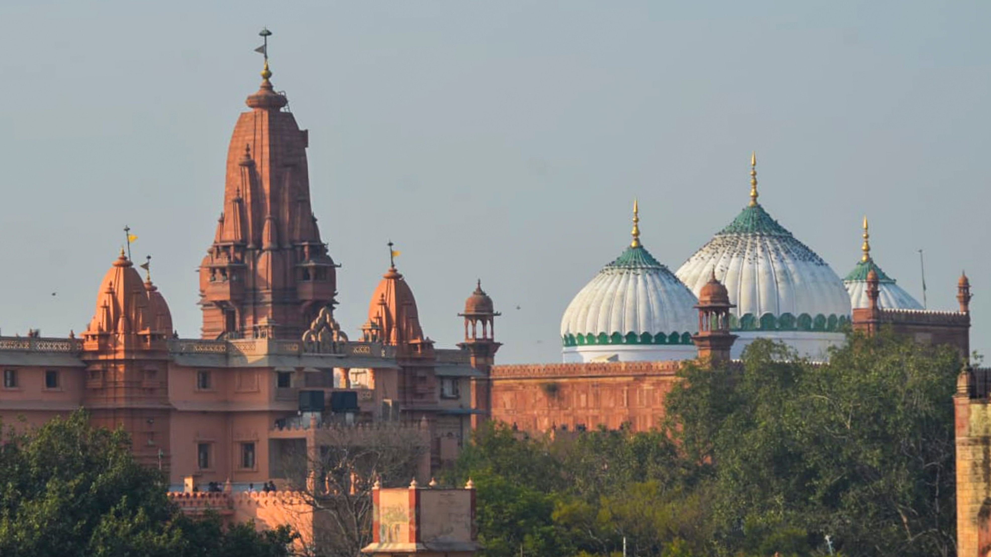 <div class="paragraphs"><p> Shahi Idgah mosque and Shri Krishna Janmabhoomi Temple, in Mathura.</p></div>