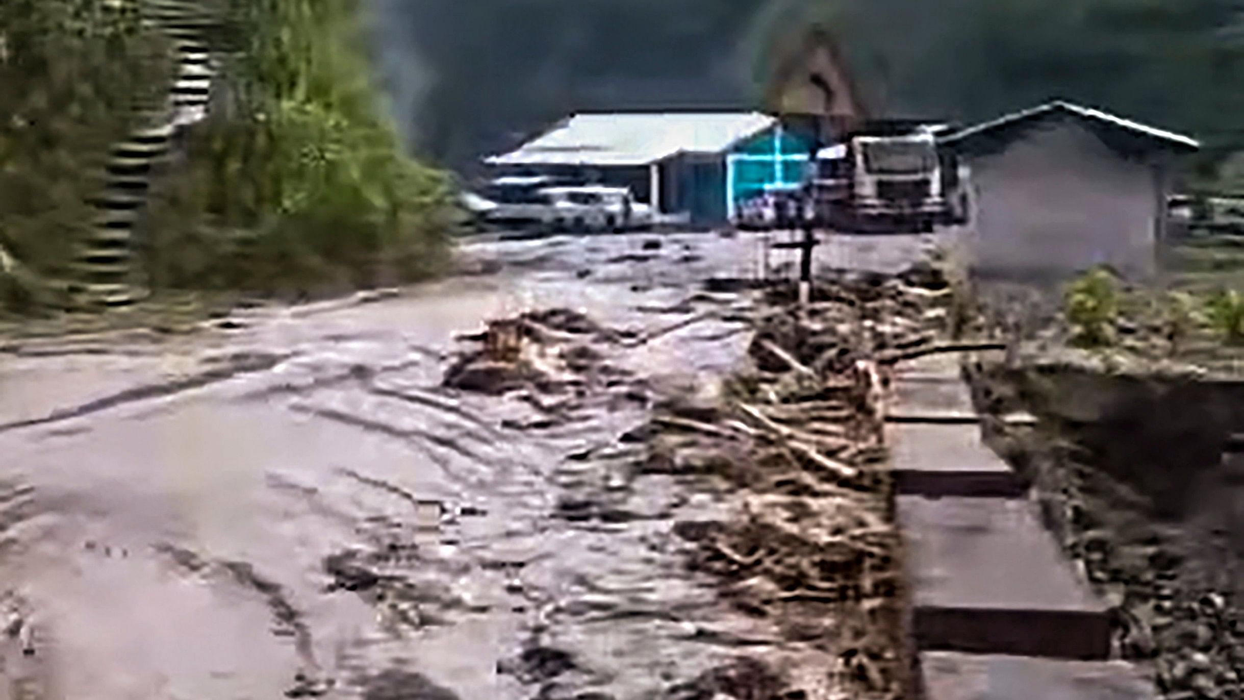 <div class="paragraphs"><p> The washed away part of National Highway 313 between Hunli and Anini following a landslide, in Dibang Valley district, Arunachal Pradesh, Thursday, April 25, 2024.   </p></div>