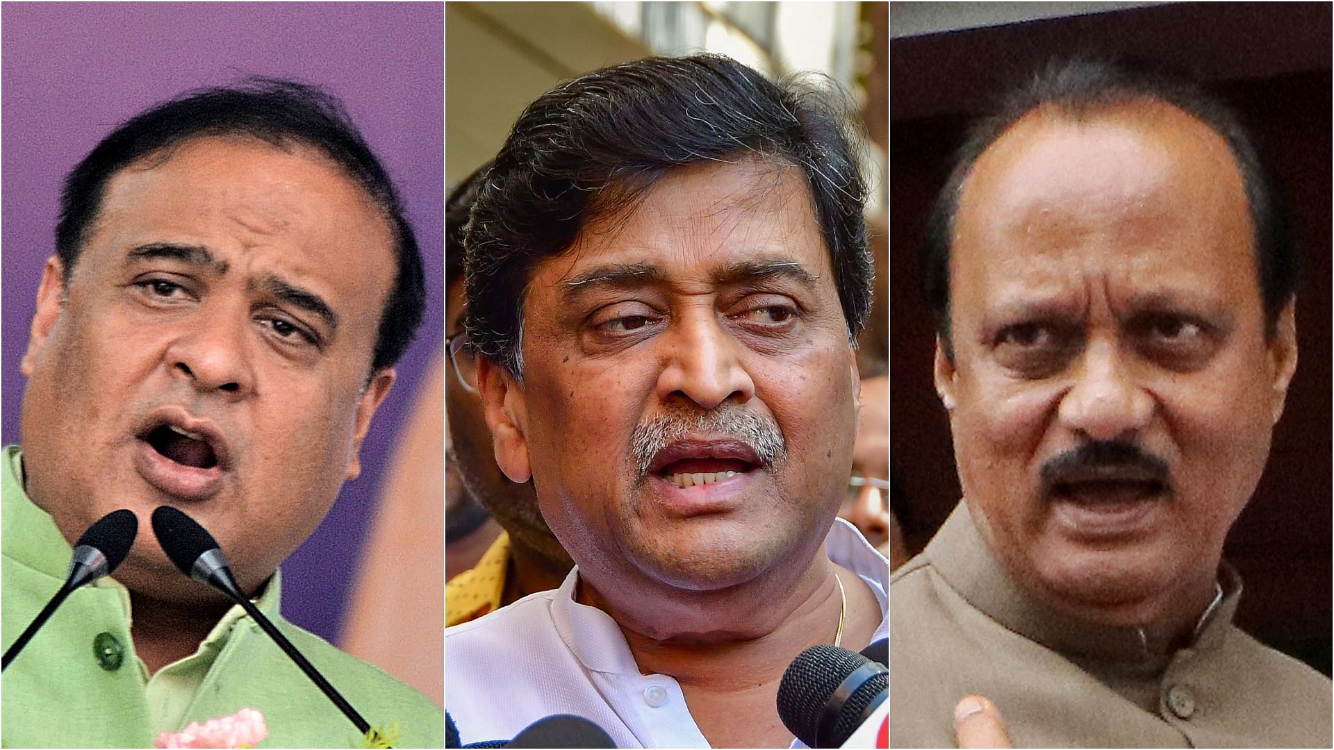 <div class="paragraphs"><p>Himanta Biswa Sarma, Ashok Chavan and Ajit Pawar.</p></div>