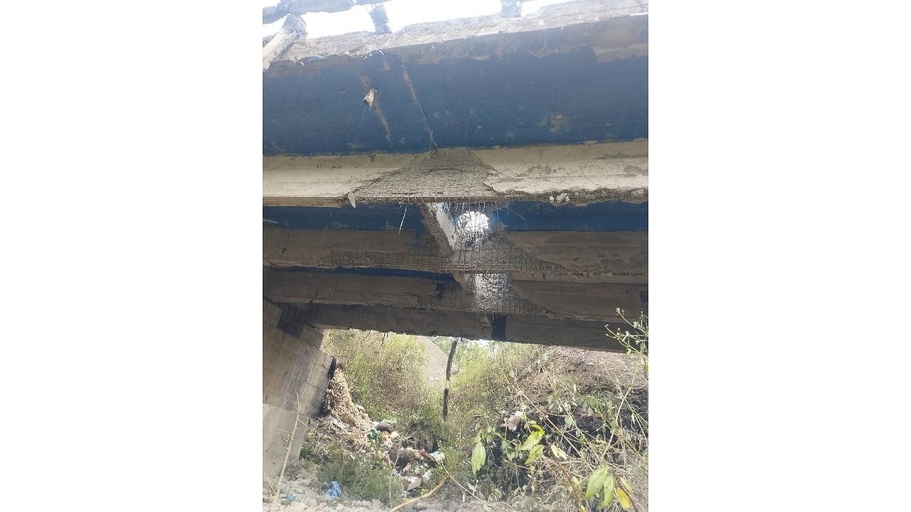 <div class="paragraphs"><p>The bridge damaged in an IED explosion in Manipur's Kangpokpi district on Tuesday.  </p></div>