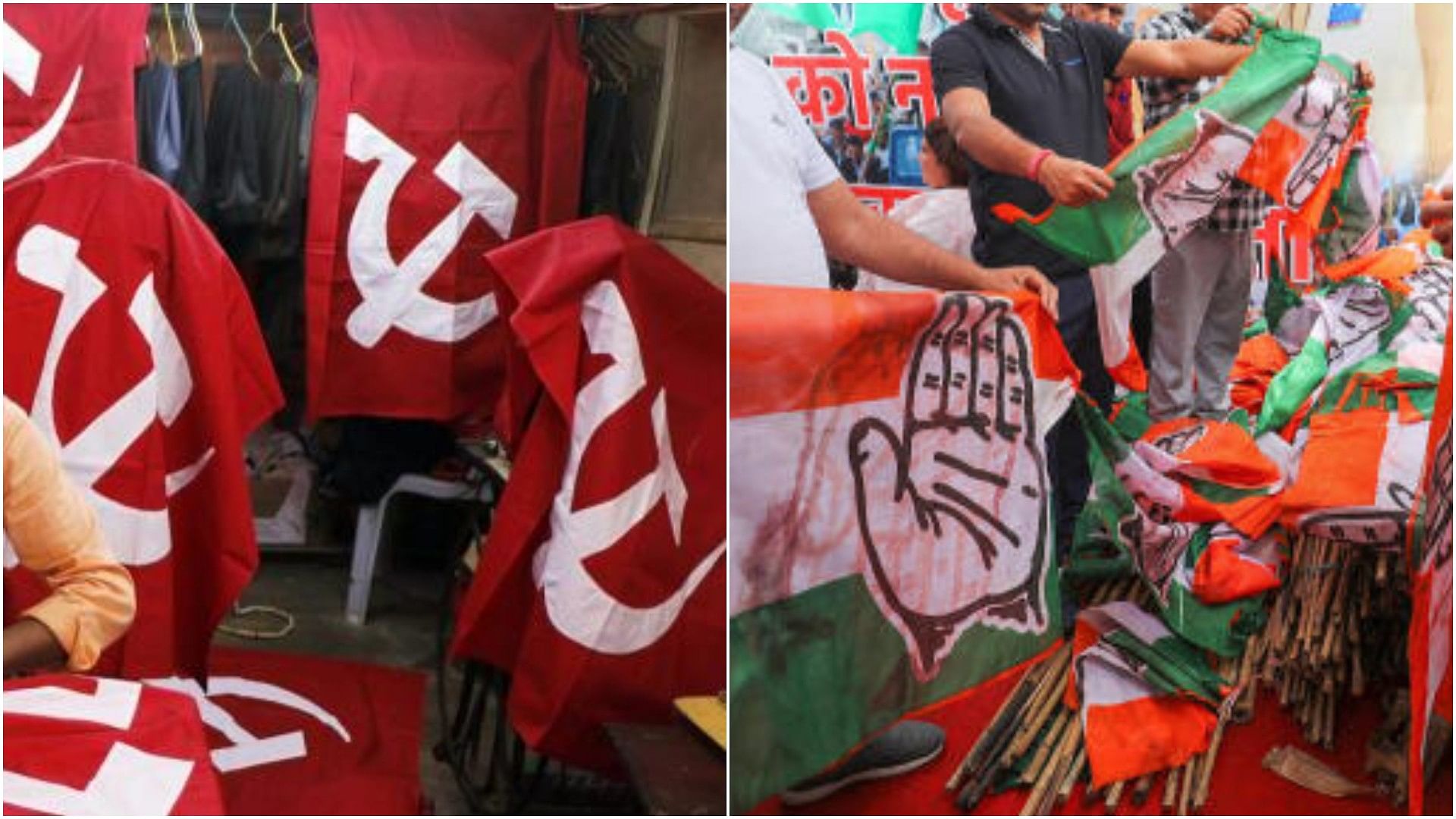 <div class="paragraphs"><p>Flags of CPI(M) and Congress.&nbsp;</p></div>