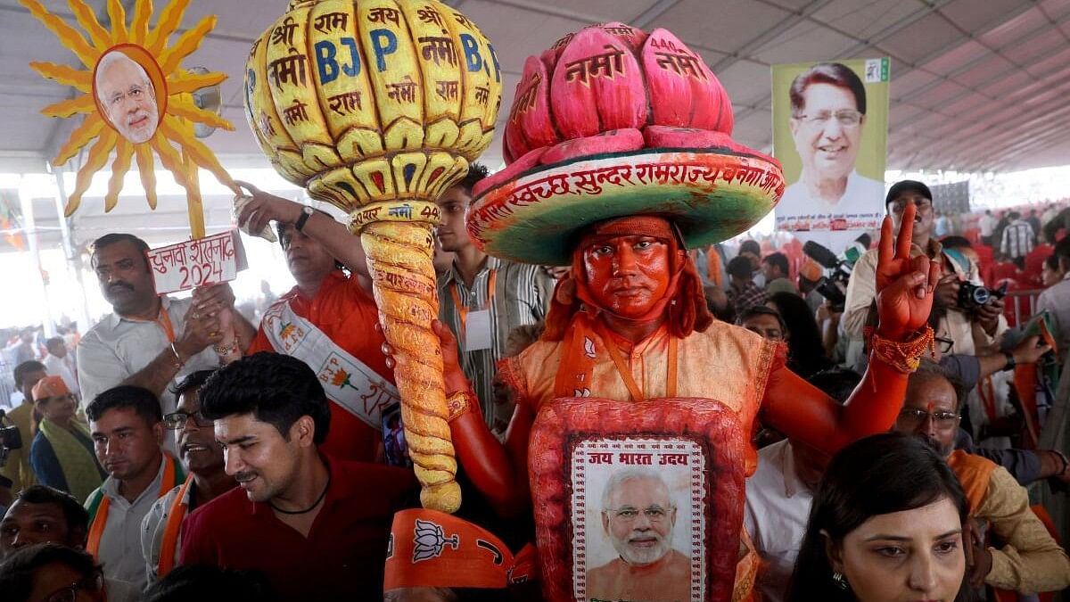 <div class="paragraphs"><p>Supporters of India's Prime Minister Narendra Modi attend an election campaign rally in Meerut, India, March 31, 2024.</p></div>