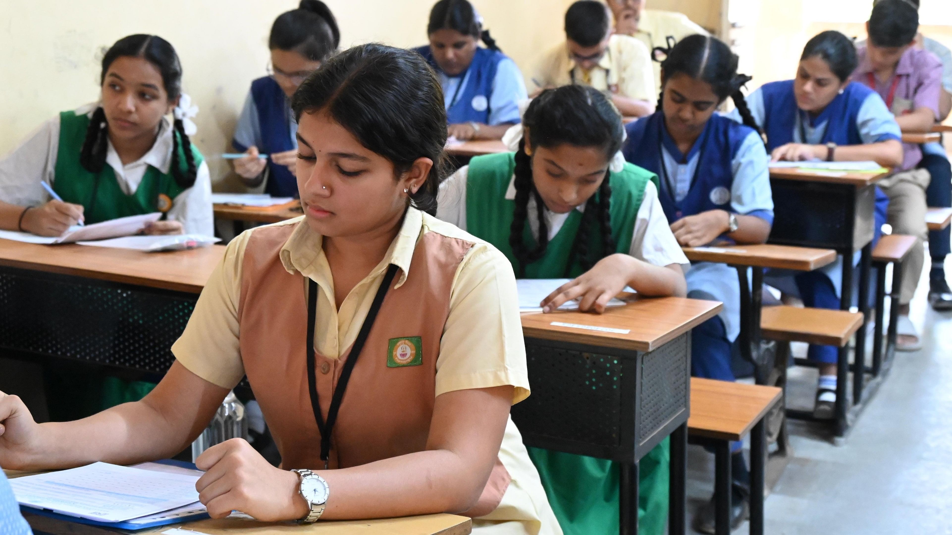 <div class="paragraphs"><p>Students write their SSLC exam at a government school in Bengaluru. </p></div>