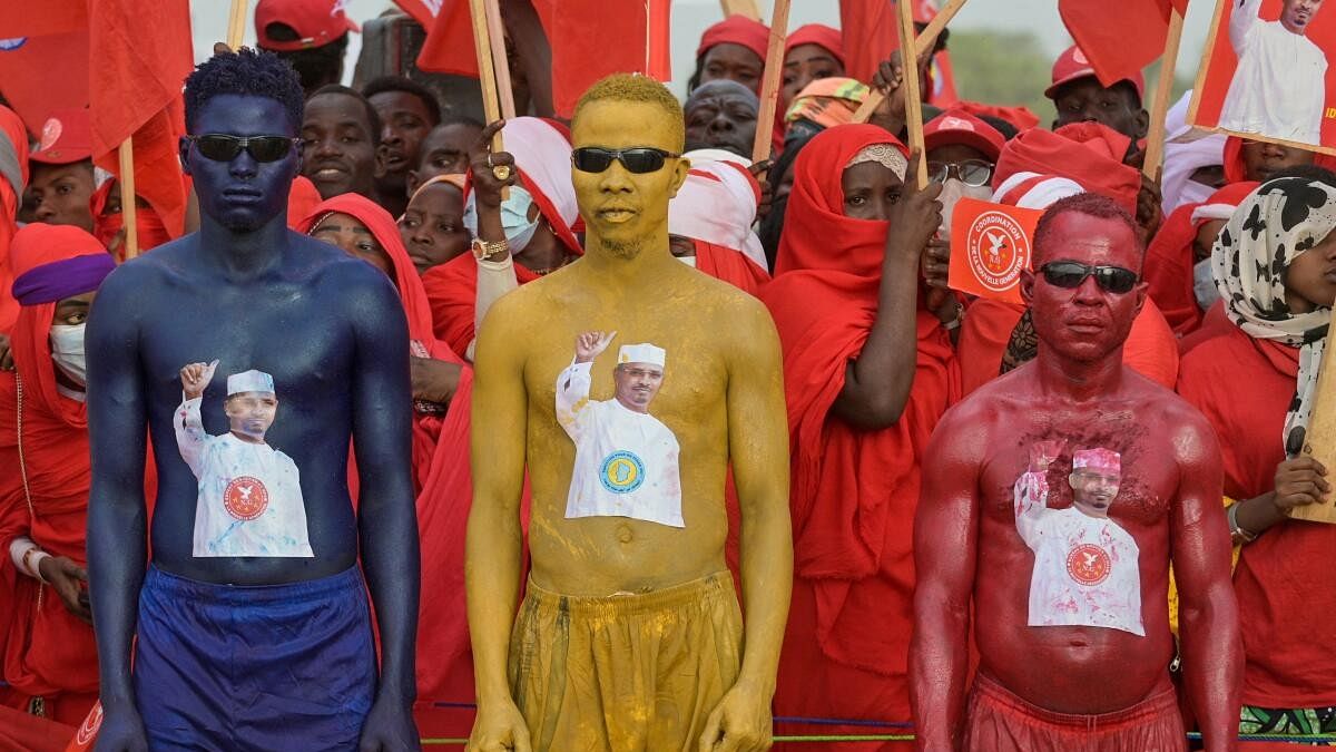 <div class="paragraphs"><p>Supporters of Chadian interim President Mahamat Idriss Deby attend his presidential campaign rally ahead of the May elections in Moundou, Chad</p></div>