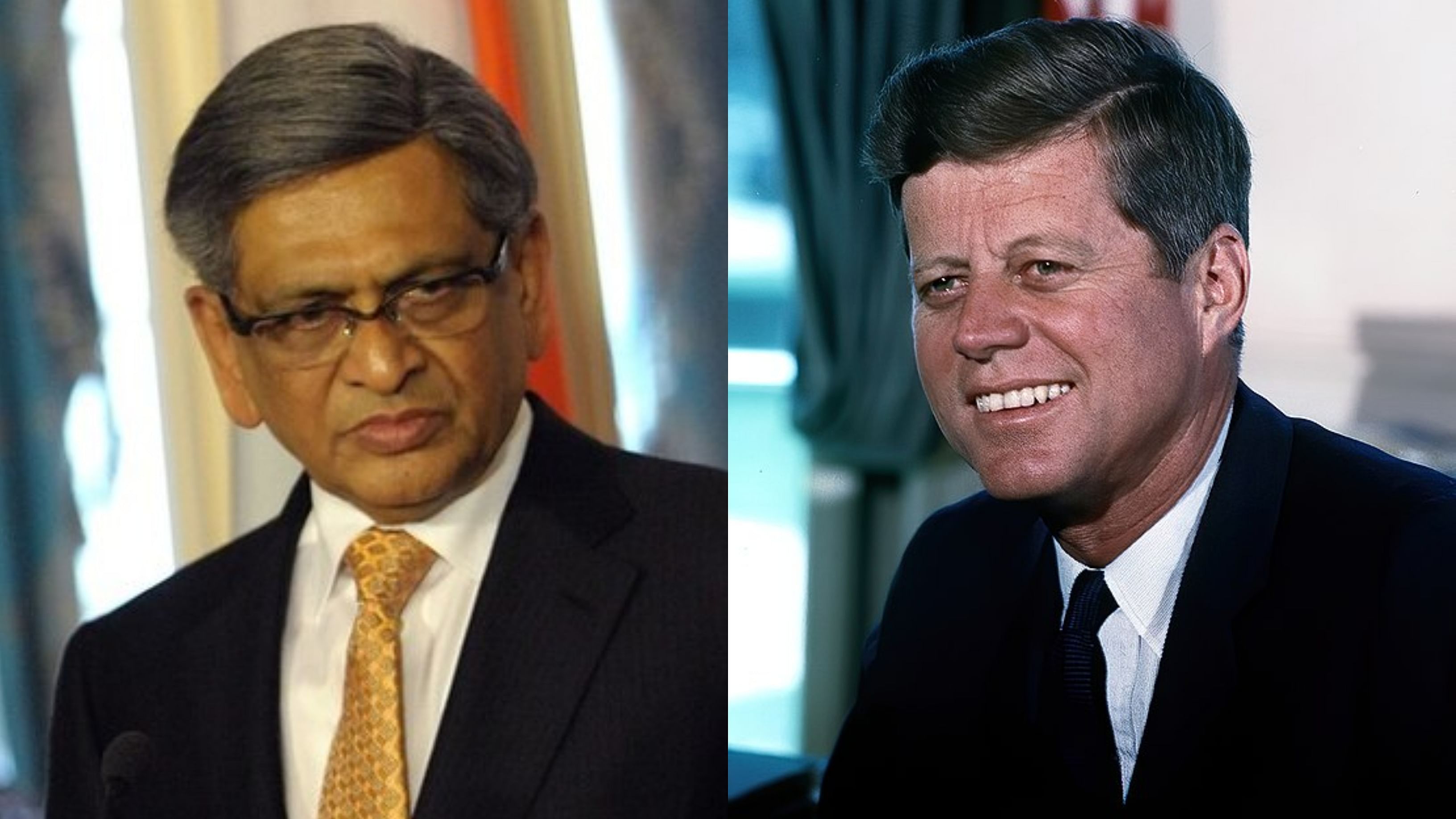 <div class="paragraphs"><p>Former Karnataka CM S M Krishna and former US President John F Kennedy.</p></div>