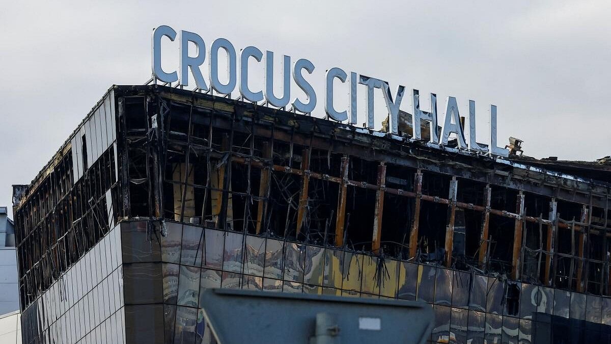 <div class="paragraphs"><p>A view shows the burnt-out Crocus City Hall following a deadly attack on the concert venue outside Moscow, Russia.</p></div>