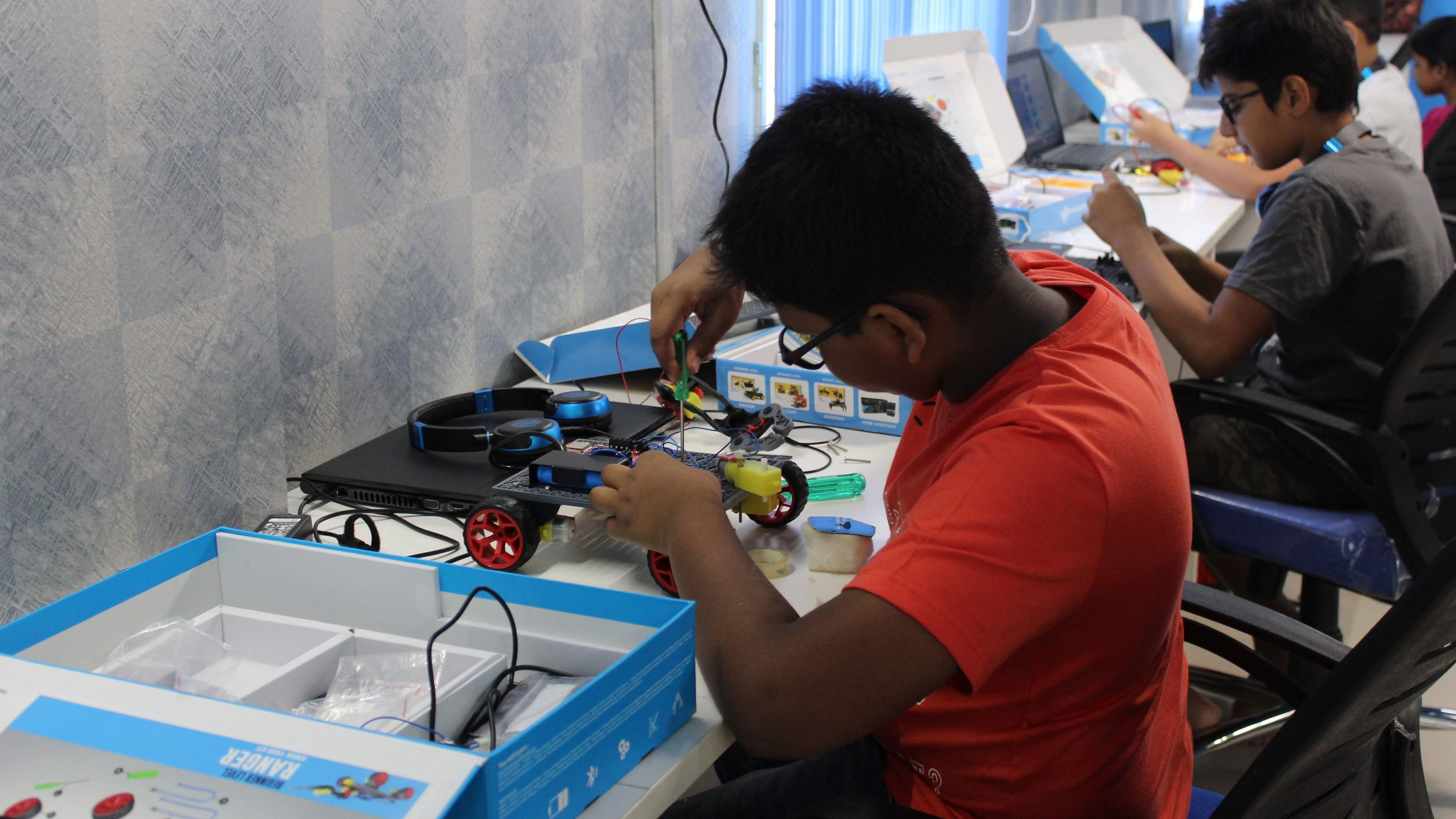 Roboprenr in HSR Layout is offering robotics, coding, and scratch game development workshops for children this summer.