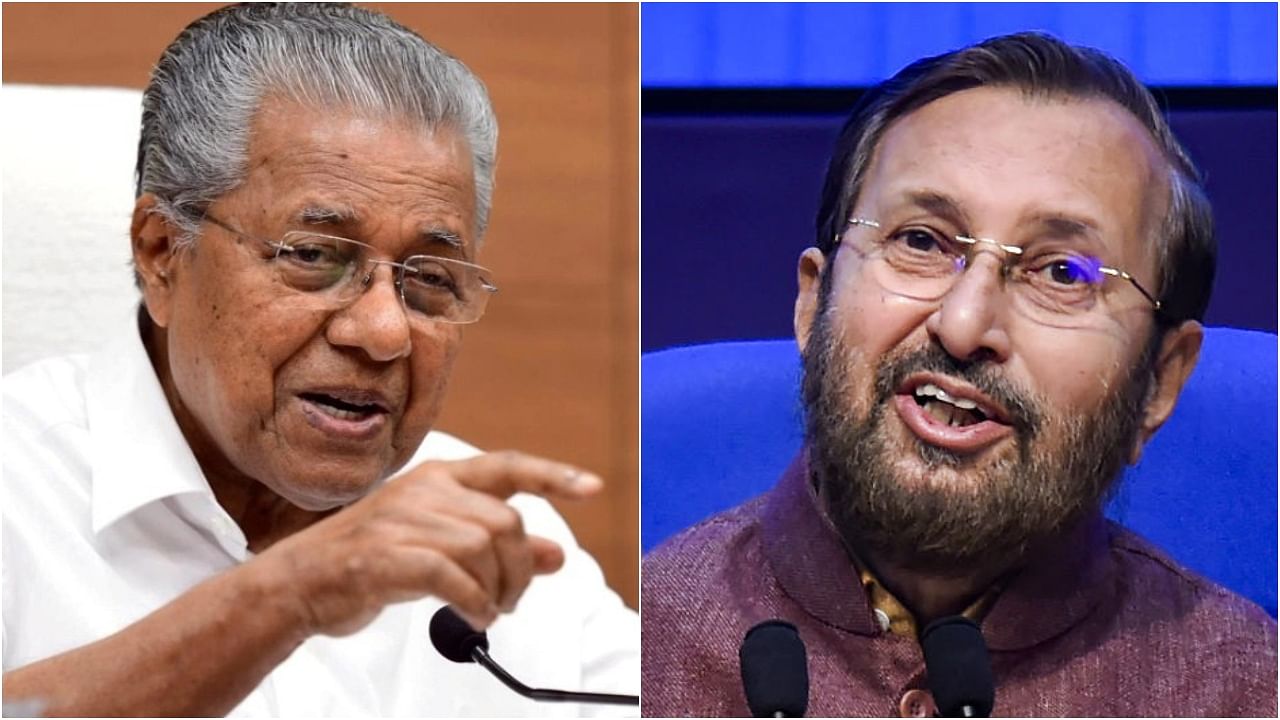 <div class="paragraphs"><p>Kerala CM Pinarayi Vijayan(L) and BJP Kerala in-charge Prakash Javadekar.&nbsp;</p></div>