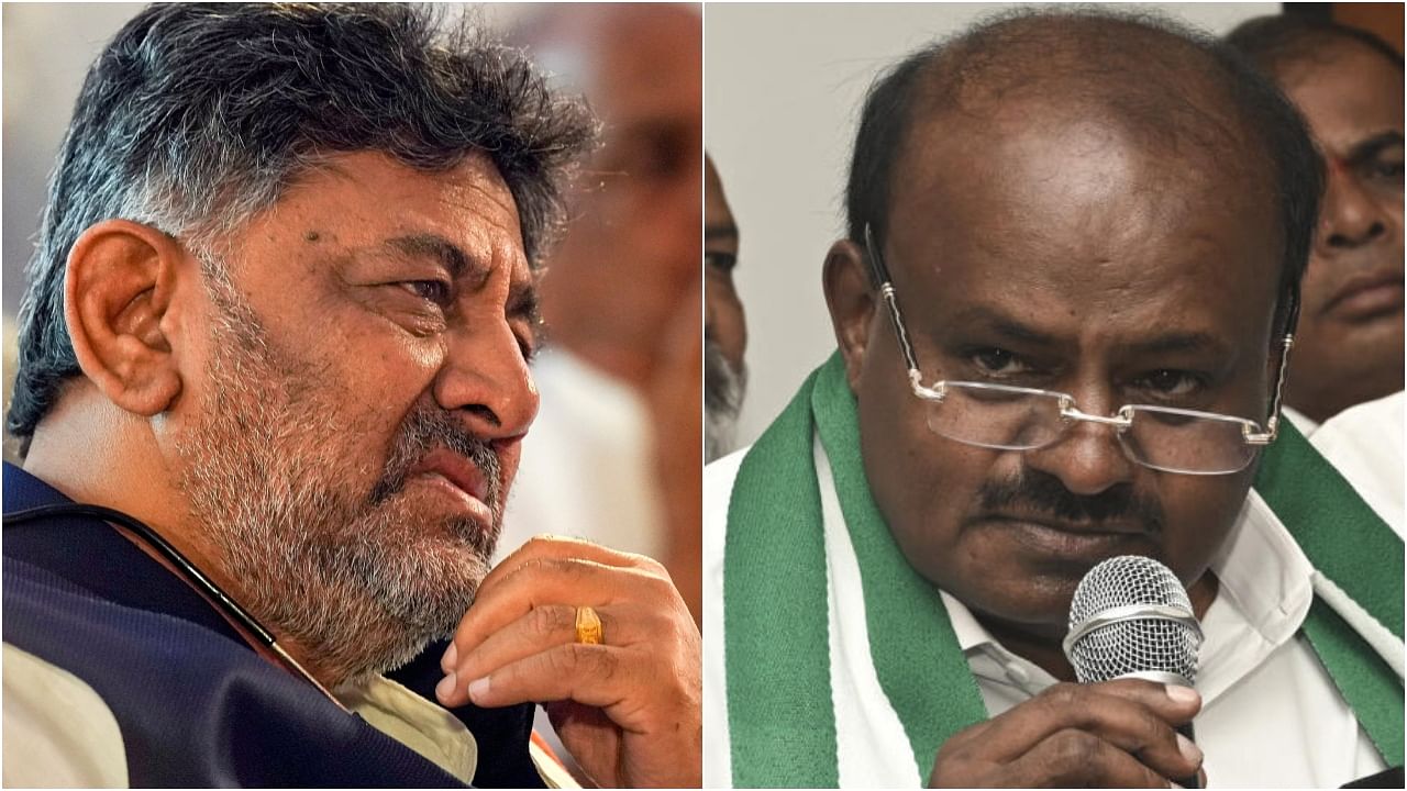 <div class="paragraphs"><p>D K Shivakumar (L) and H D Kumaraswamy (R).</p></div>