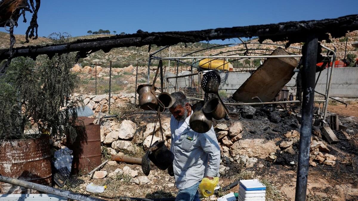 <div class="paragraphs"><p>Aftermath of Israeli settlers' attack on the village of al-Mughayyer.&nbsp;As Israeli forces searched for the teen overnight on Friday, Jewish settlers in the area entered a nearby Palestinian village and set houses and cars ablaze.</p></div>