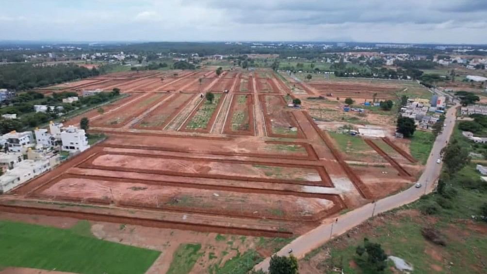 <div class="paragraphs"><p>An aerial view of the&nbsp;Shivaram Karanth Layout in Bengaluru. </p></div>