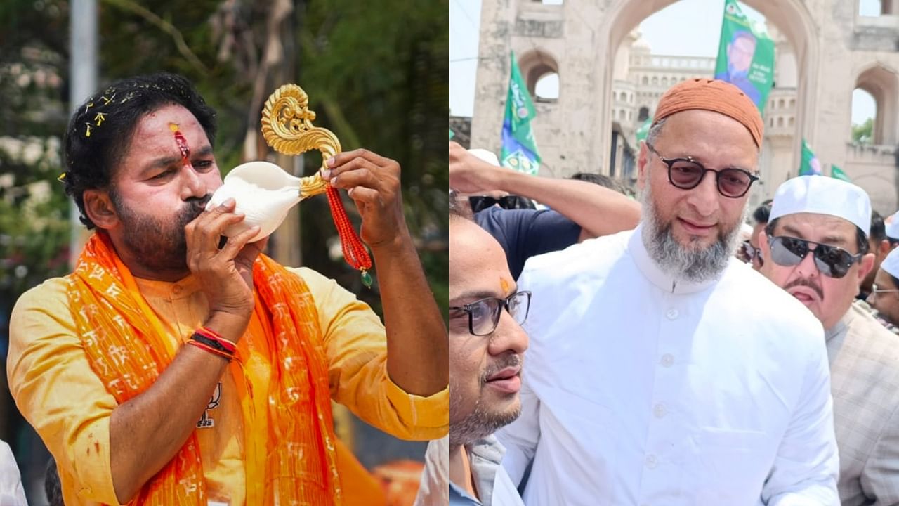 <div class="paragraphs"><p>Telangana BJP chief G Kishan Reddy (L) and AIMIM chief Asaduddin Owaisi (R).&nbsp;</p></div>