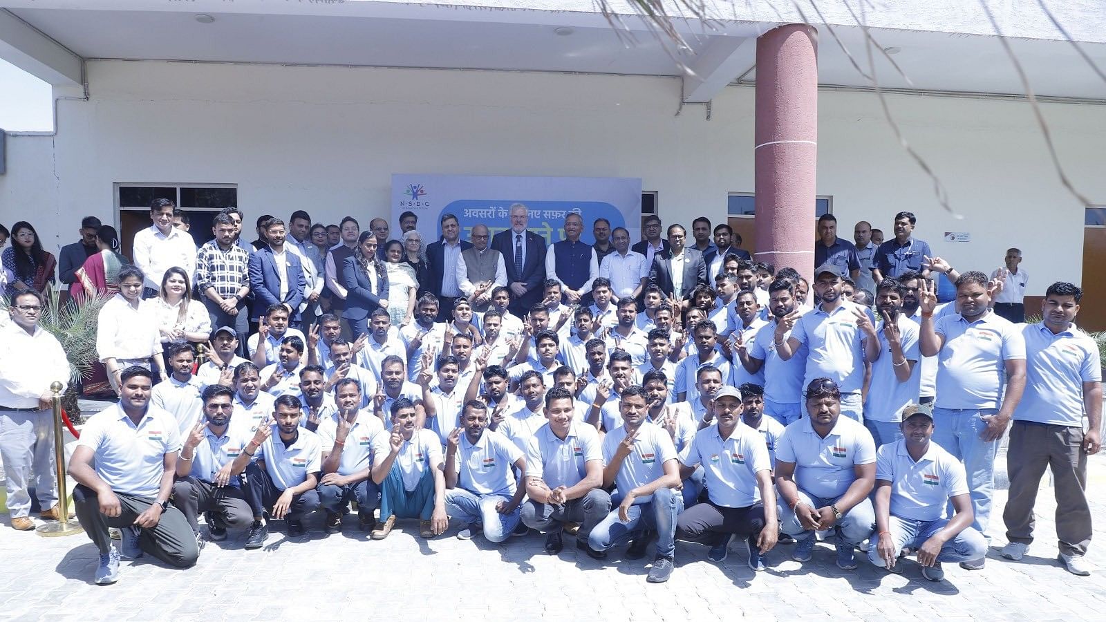 <div class="paragraphs"><p>The first batch of 60+ Indian construction workers going to Israel.</p></div>