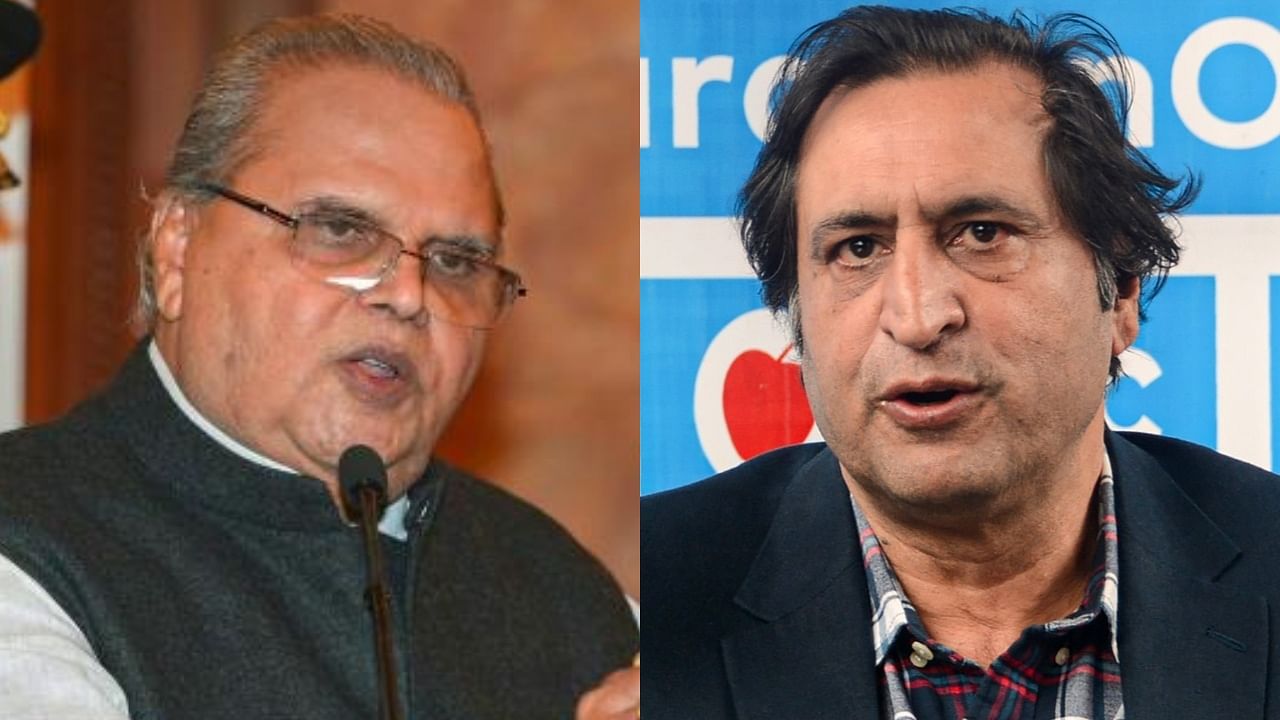 <div class="paragraphs"><p>Jammu and Kashmir Satya Pal Malik (L) and Separatist-turned-politician Sajjad Lone (R).</p></div>