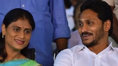 <div class="paragraphs"><p>File photo of&nbsp;YSRCP supremo and Chief Minister YS Jagan Mohan Reddy with sister&nbsp;YS Sharmila Reddy</p></div>