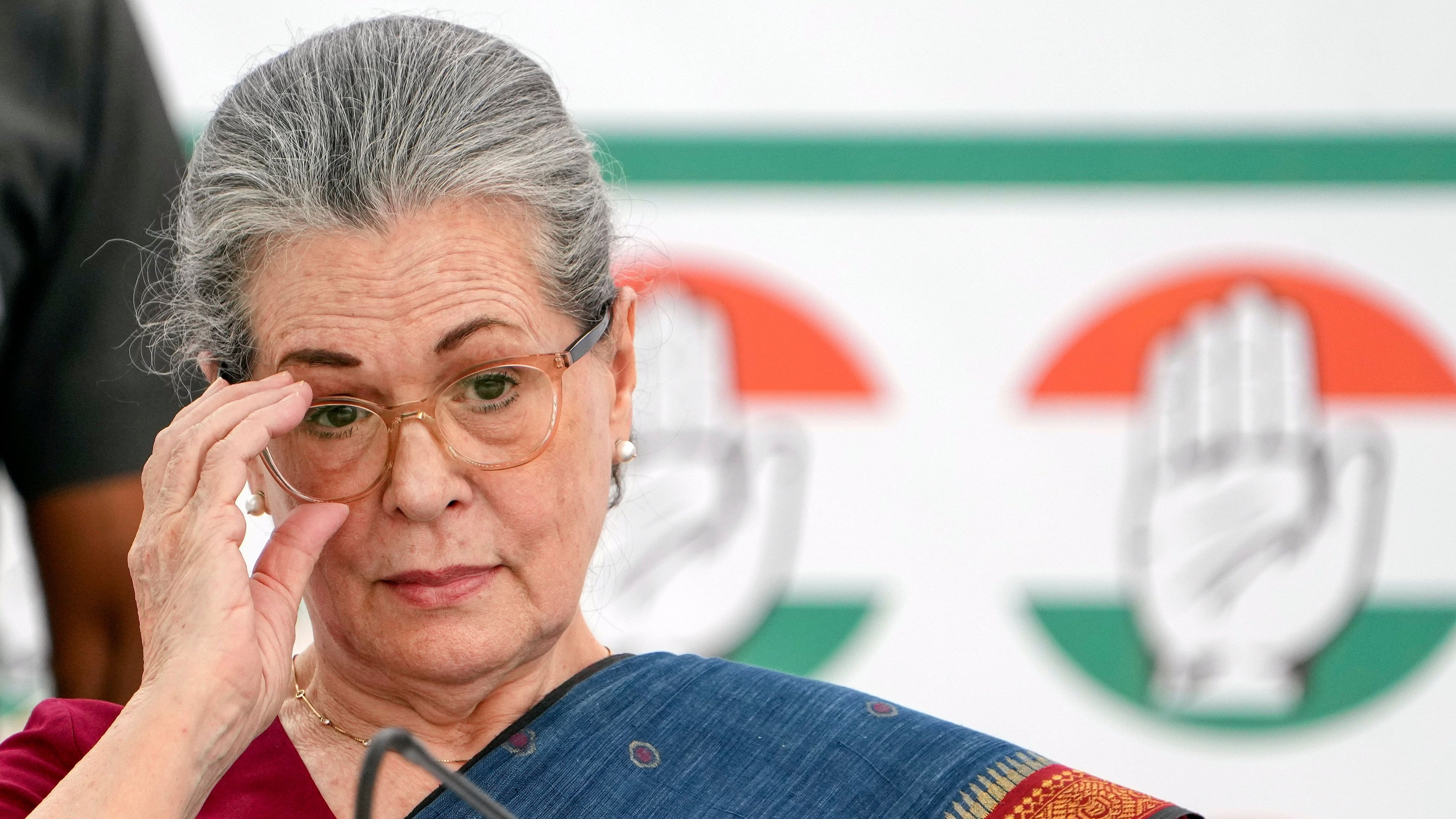<div class="paragraphs"><p>New Delhi: Senior Congress party leader Sonia Gandhi during a press conference for the release of the party's manifesto for the Lok Sabha elections, in New Delhi.</p></div>