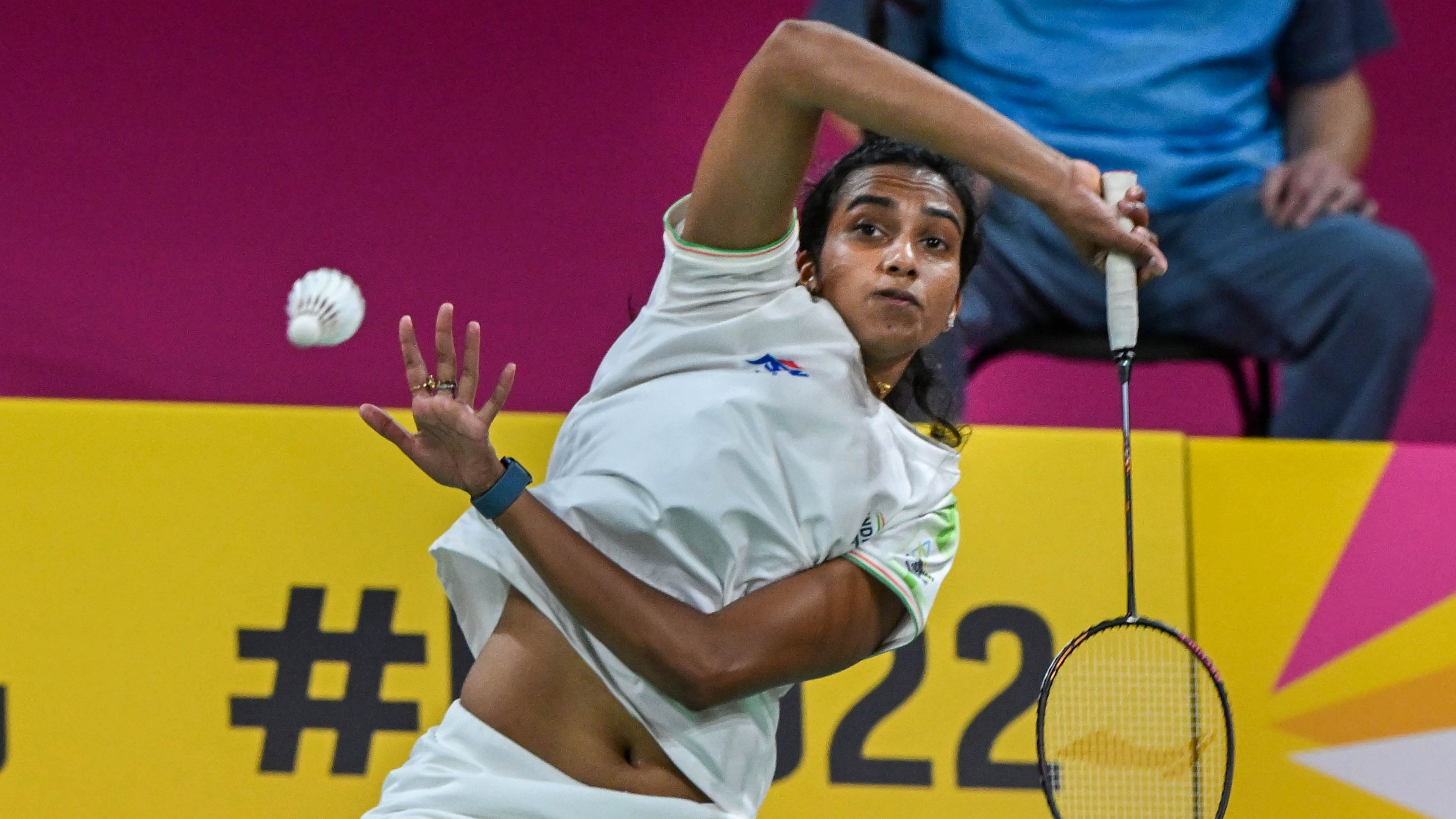 <div class="paragraphs"><p>File photo of&nbsp;India's double Olympic medallist P V Sindhu in action.</p></div>