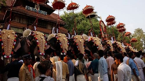 <div class="paragraphs"><p>Thrissur Pooram festival. </p></div>