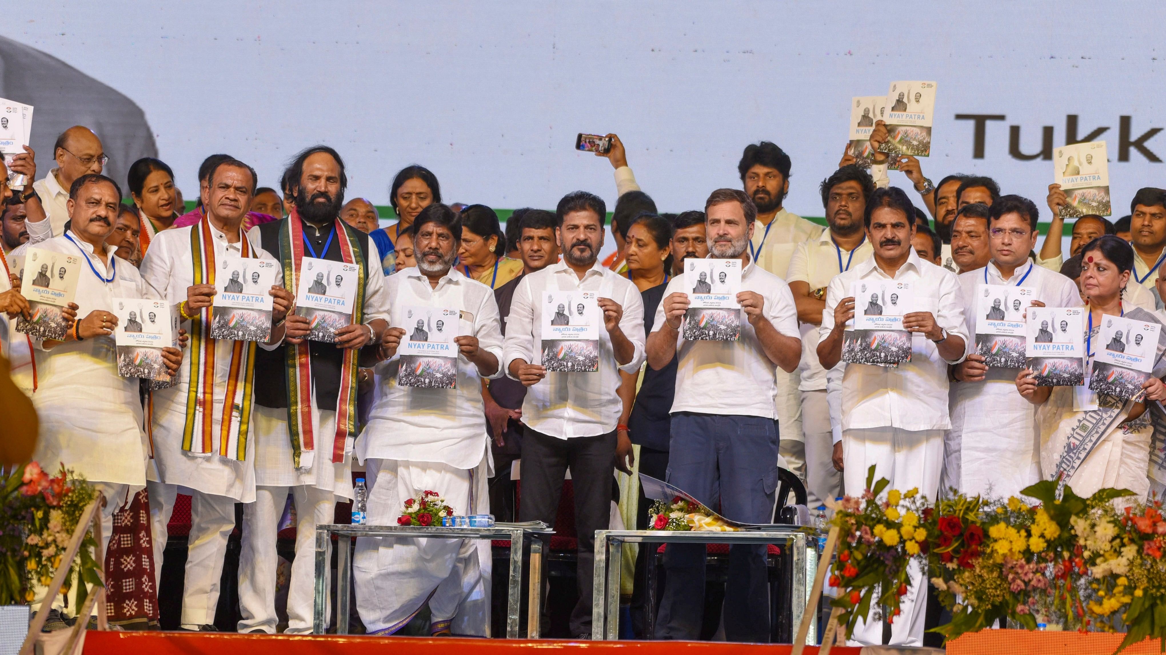 <div class="paragraphs"><p>Congress leaders in Hyderabad.</p></div>