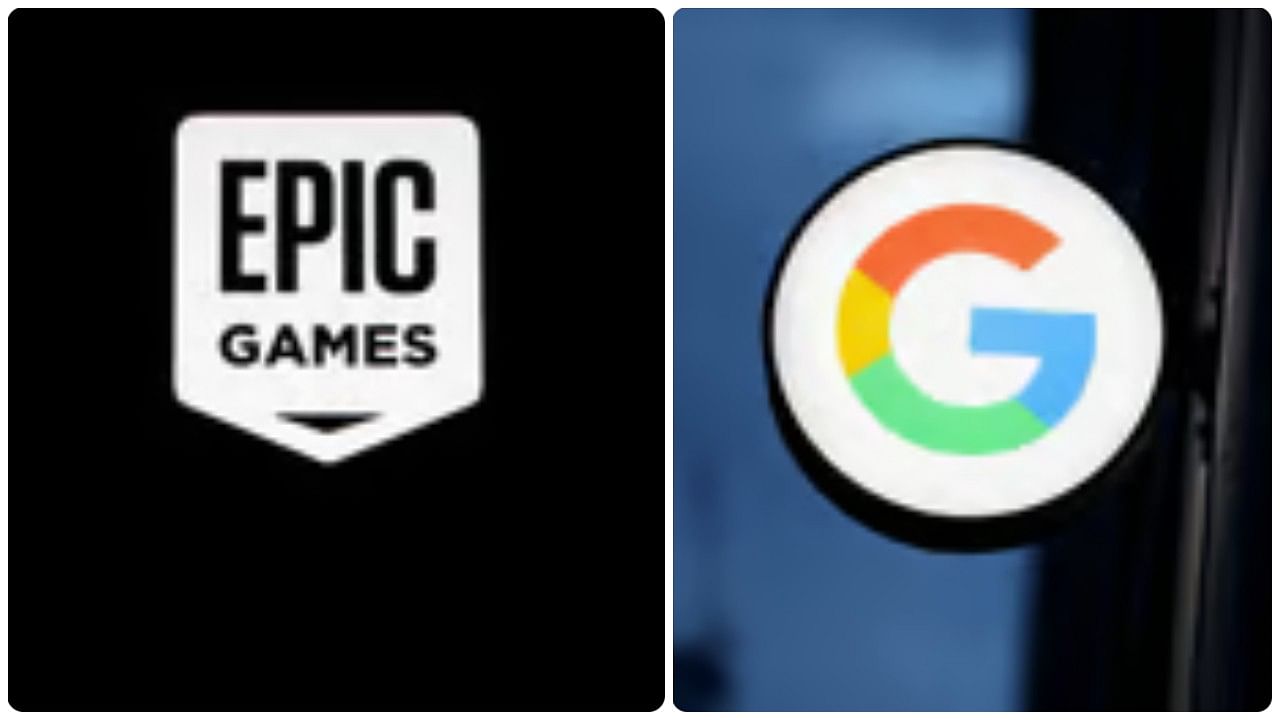 <div class="paragraphs"><p>The Epic Games logo (L) and the Google logo (R)</p></div>