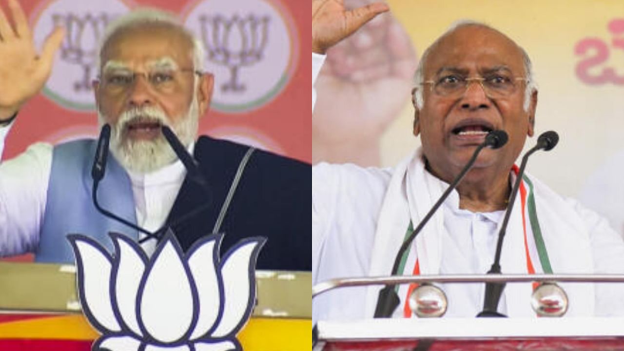 <div class="paragraphs"><p>Prime Minister Narendra Modi (L) and Congress President Mallikarjun Kharge (R).</p></div>