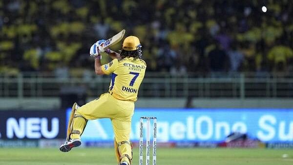 <div class="paragraphs"><p>Chennai Super Kings' batter Mahendra Singh Dhoni plays a shot during the IPL 2024 cricket match between Chennai Super Kings and Delhi Capitals, at Dr Y.S. Rajasekhara Reddy ACA-VDCA Cricket Stadium, in Visakhapatnam, Sunday, March 31, 2024. </p></div>