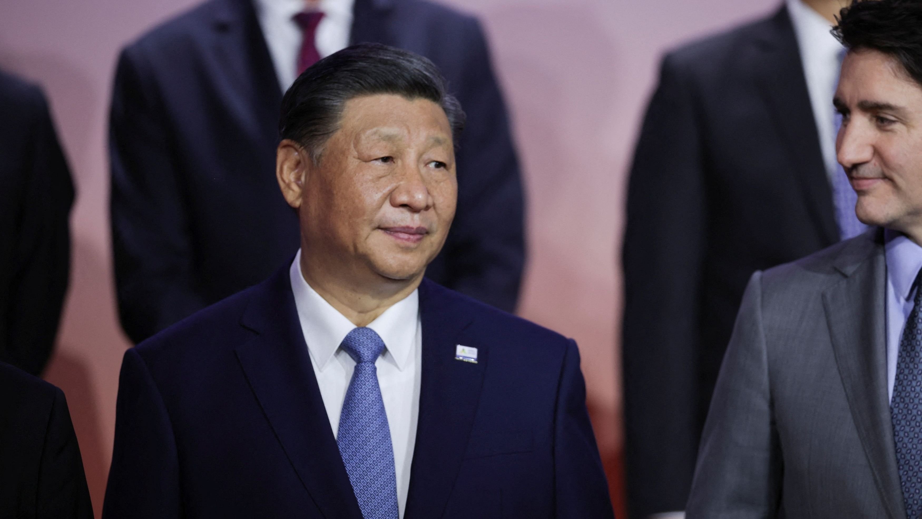 <div class="paragraphs"><p>Chinese President Xi Jinping, next to Canada's Prime Minister Justin Trudeau.</p></div>