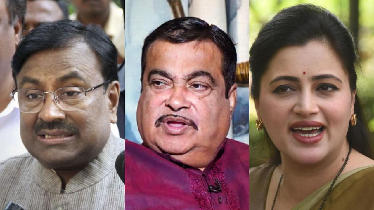 <div class="paragraphs"><p>(L-R)&nbsp;Sudhir Mungantiwar, Nitin Gadkari, Navneet Rana</p></div>