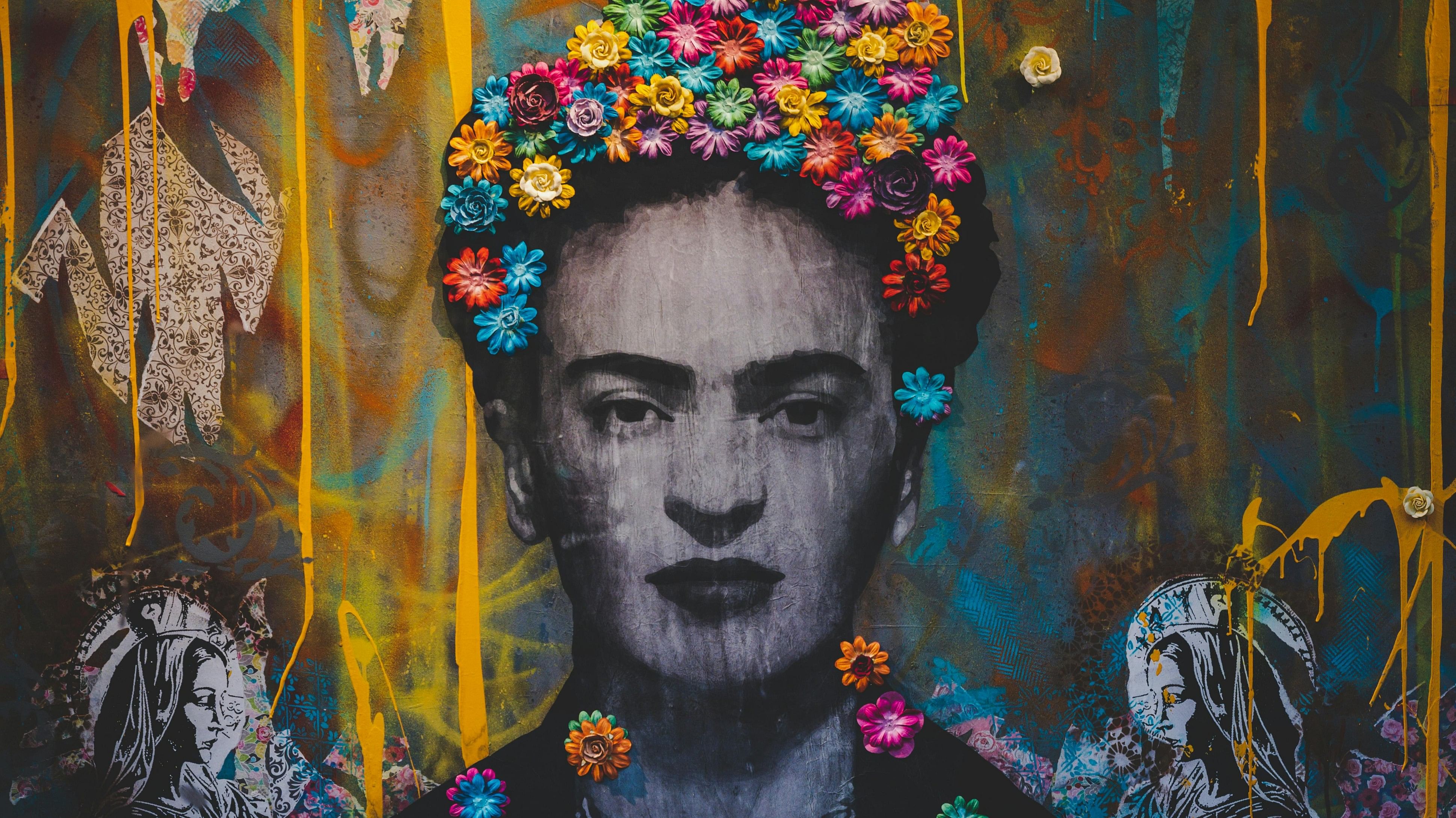 <div class="paragraphs"><p>A creative graffiti wall art with the portrait of Frida Kahlo who, like Simone de Beauvoir, was a feminist icon. They both challenged traditional gender roles.&nbsp;</p></div>