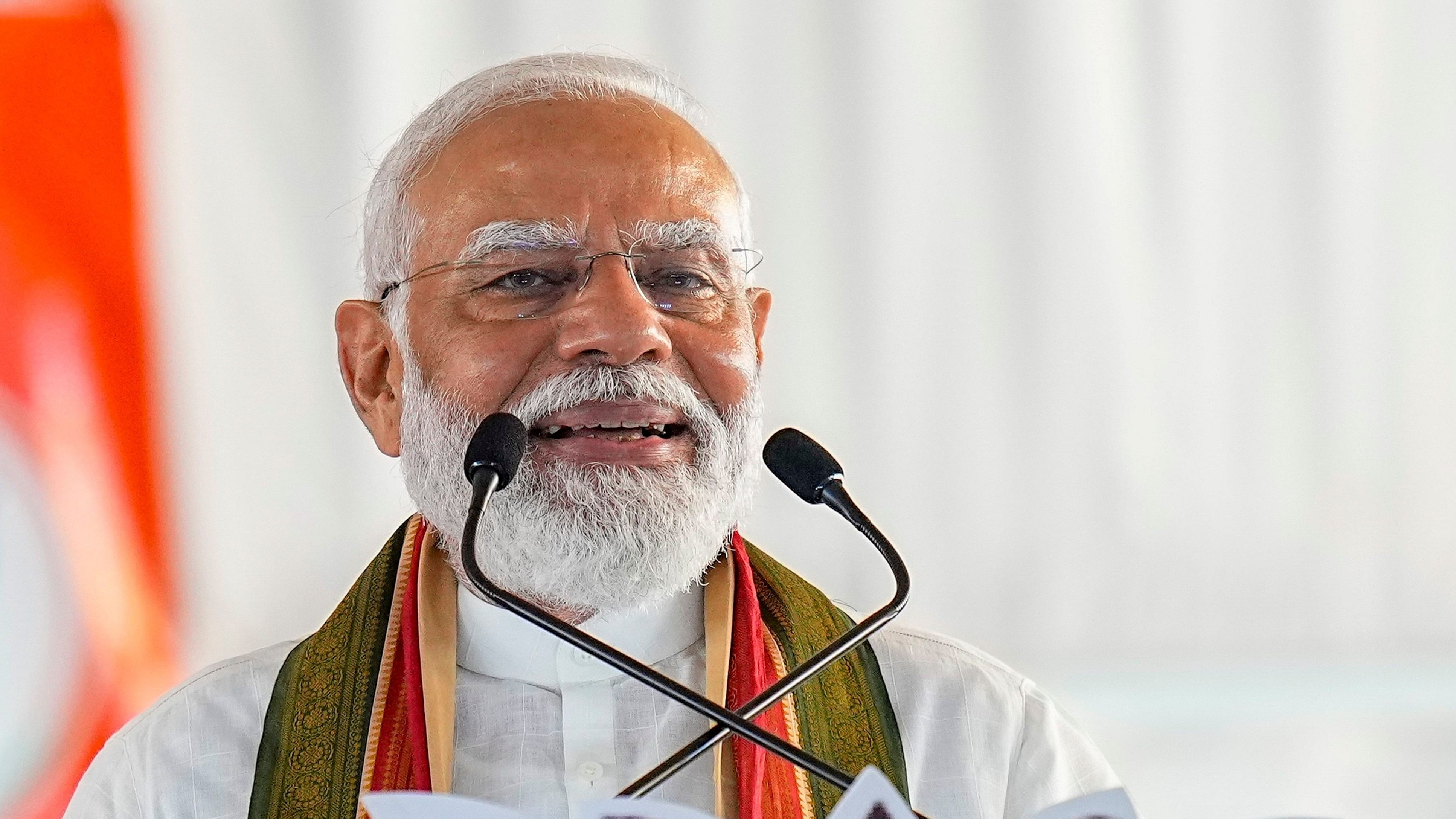 <div class="paragraphs"><p>Prime Minister Narendra Modi addresses a public meeting at Ambasamudram, in Tirunelveli district.</p></div>