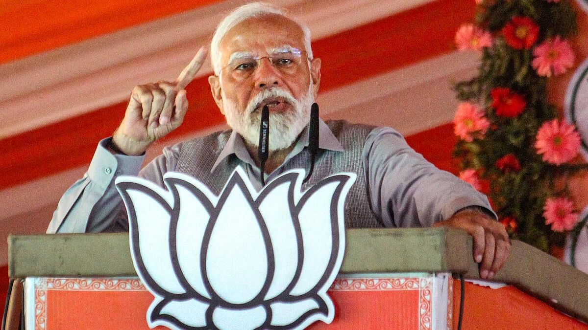 <div class="paragraphs"><p>Prime Minister Narendra Modi addresses a public meeting ahead of Lok Sabha elections, in Rishikesh.</p></div>