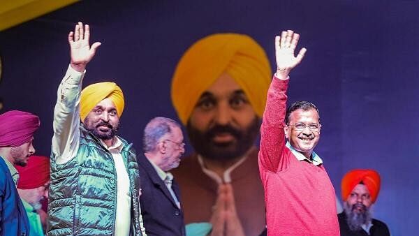 <div class="paragraphs"><p>Bhagwant Mann, Arvind Kejriwal.</p></div>