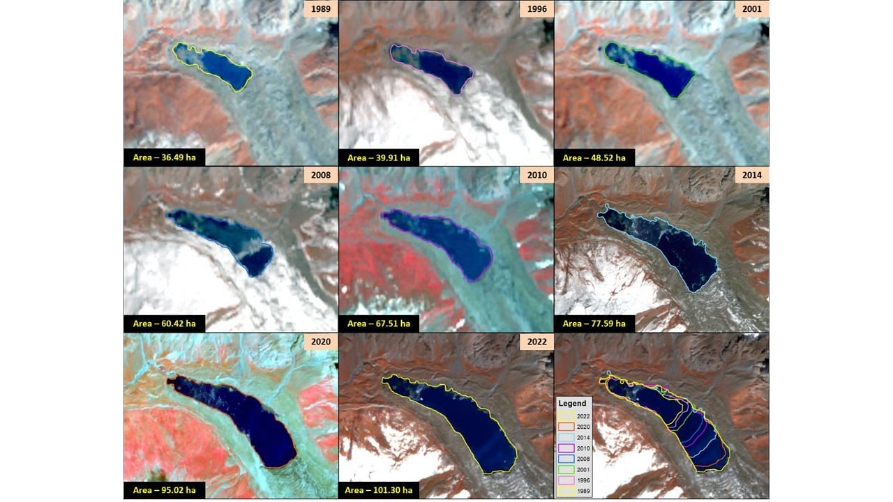 <div class="paragraphs"><p>Long-term changes in the Ghepang Ghat glacial lake area.</p></div>
