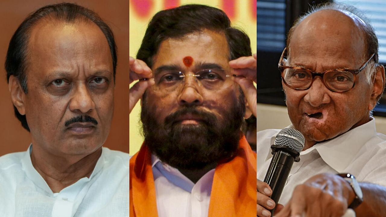 <div class="paragraphs"><p>Ajit Pawar, Ekanth Shinde, Sharad Pawar</p></div>