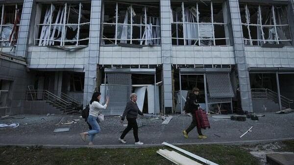 <div class="paragraphs"><p>Aftermath of a Russian missile attack in Dnipro.</p></div>