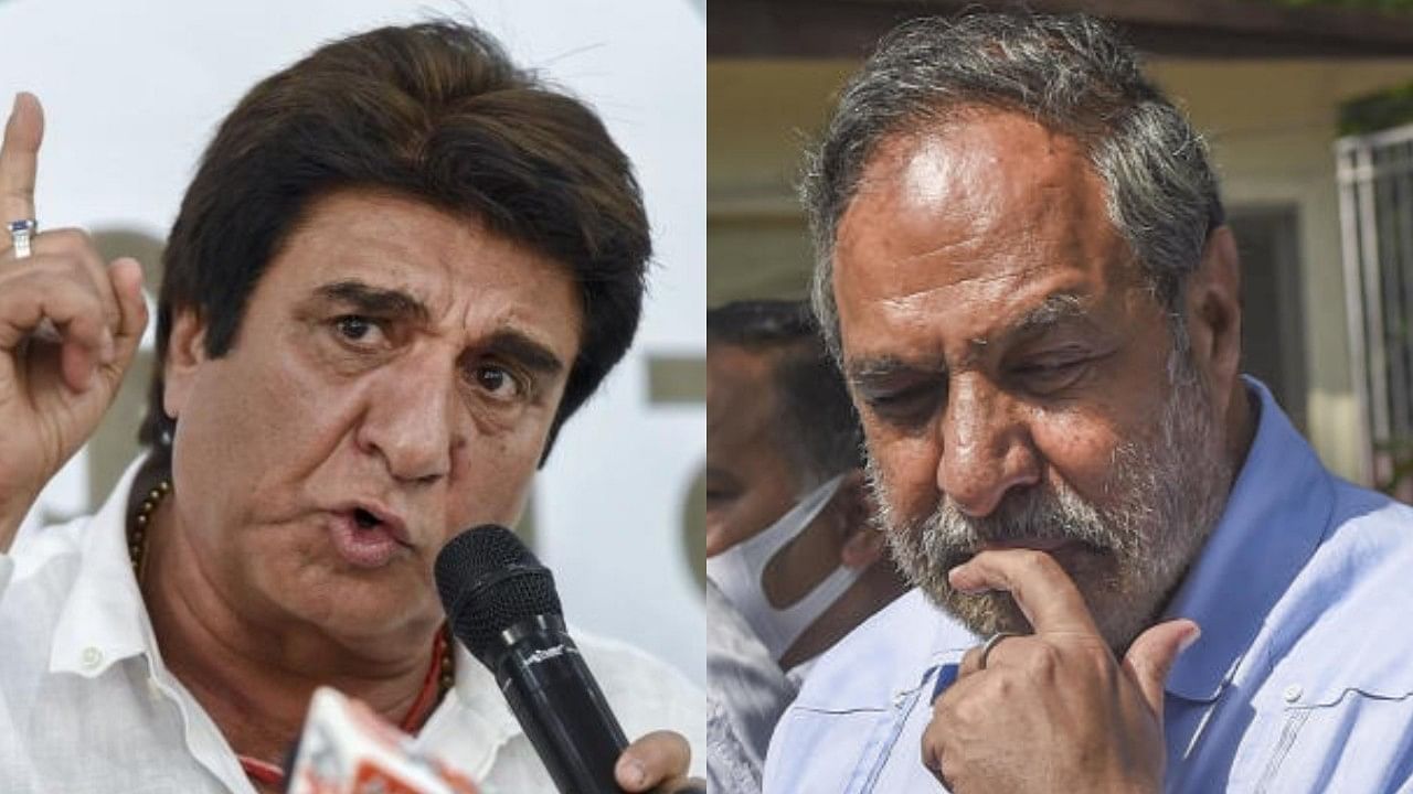 <div class="paragraphs"><p>Actor-turned-politician Raj Babbar (L) and former Union minister Anand Sharma (R).</p></div>