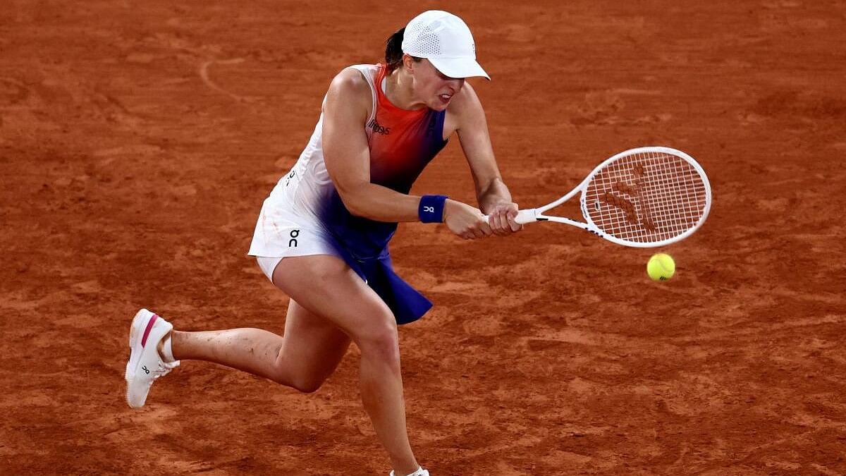 <div class="paragraphs"><p>Swiatek in action during her second round match against Japan's Naomi Osaka.</p></div>