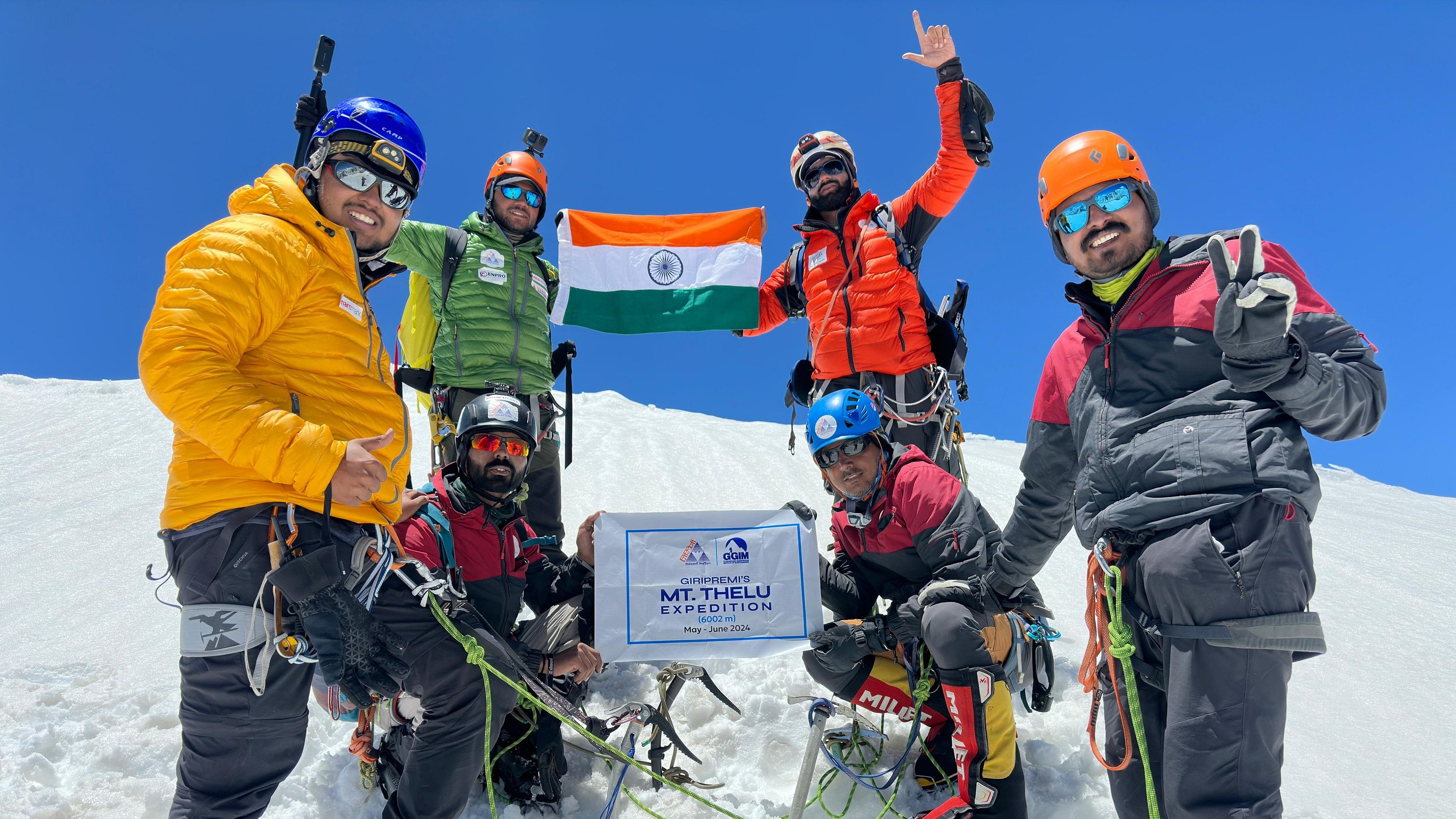 <div class="paragraphs"><p>The young mountaineers from Giripremi at the top of Mt Thelu, Uttarakhand.</p></div>