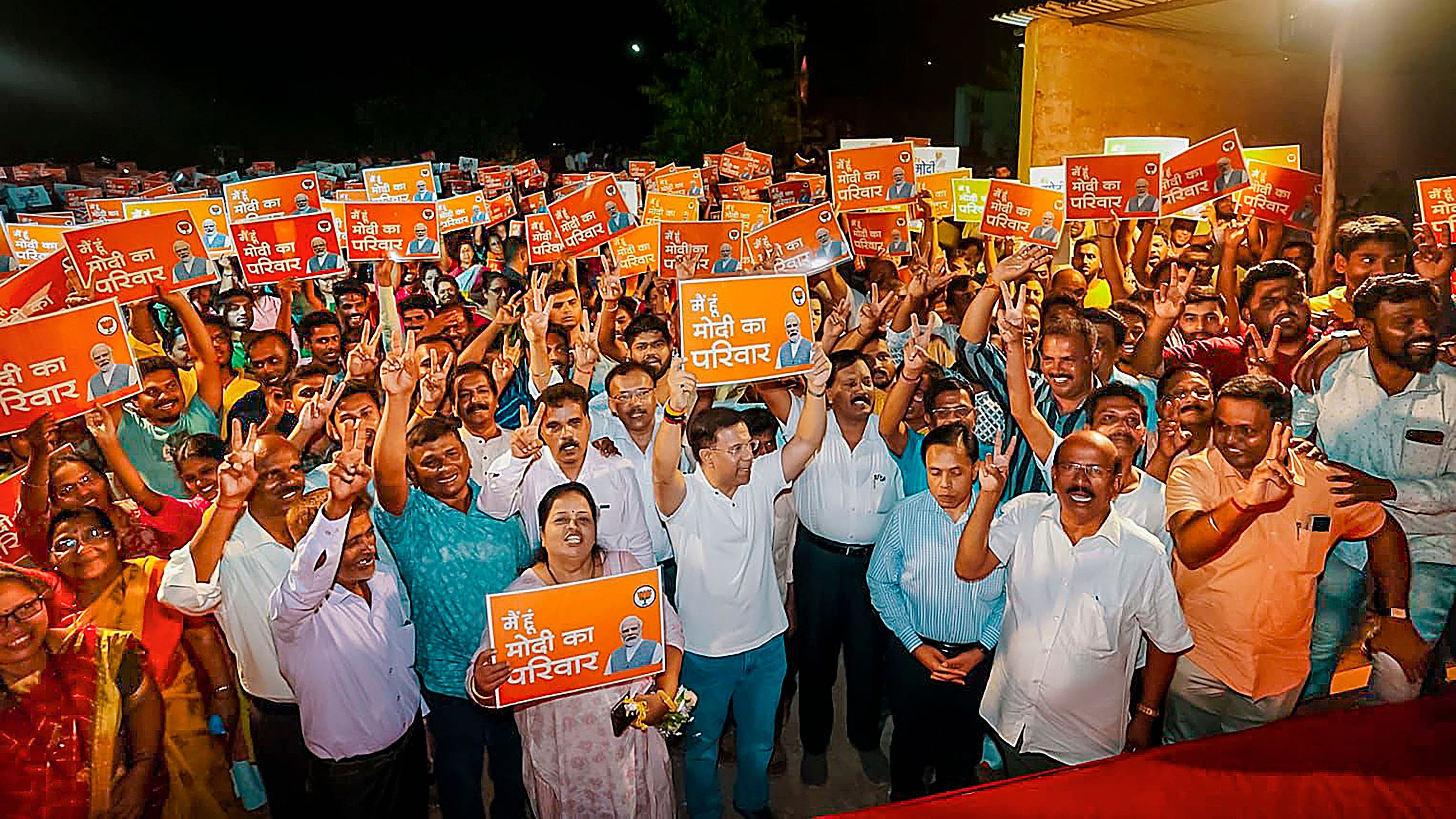 <div class="paragraphs"><p> Goa Health Minister Vishwajit Rane during a BJP's campaign for North Goa Parliamentary seat candidate, in Satari taluka, in North Goa.</p></div>