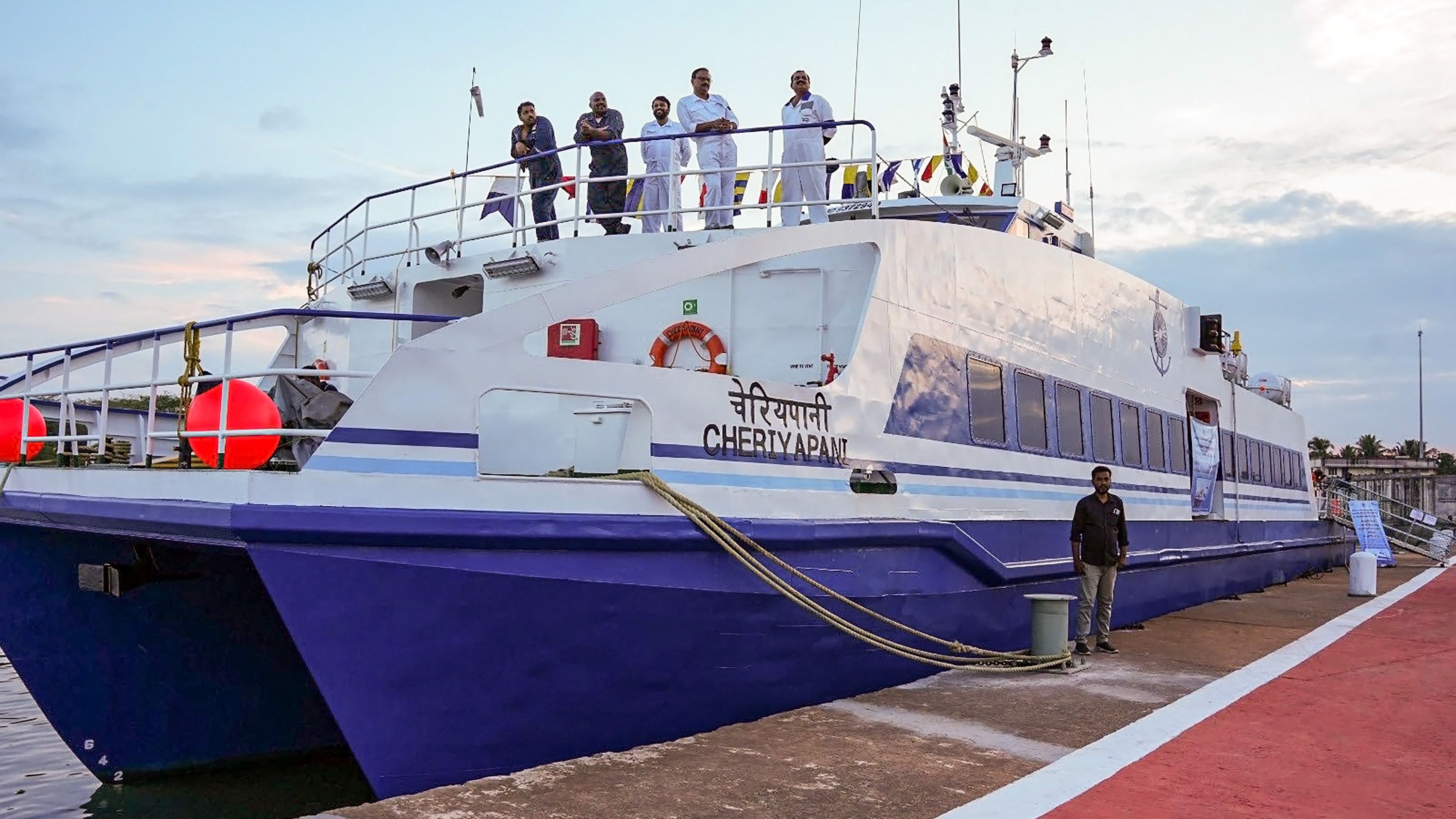 <div class="paragraphs"><p>The Nagapattinam-KKS ferry during its flagging off ceremony, Saturday, Oct 14, 2023.</p></div>