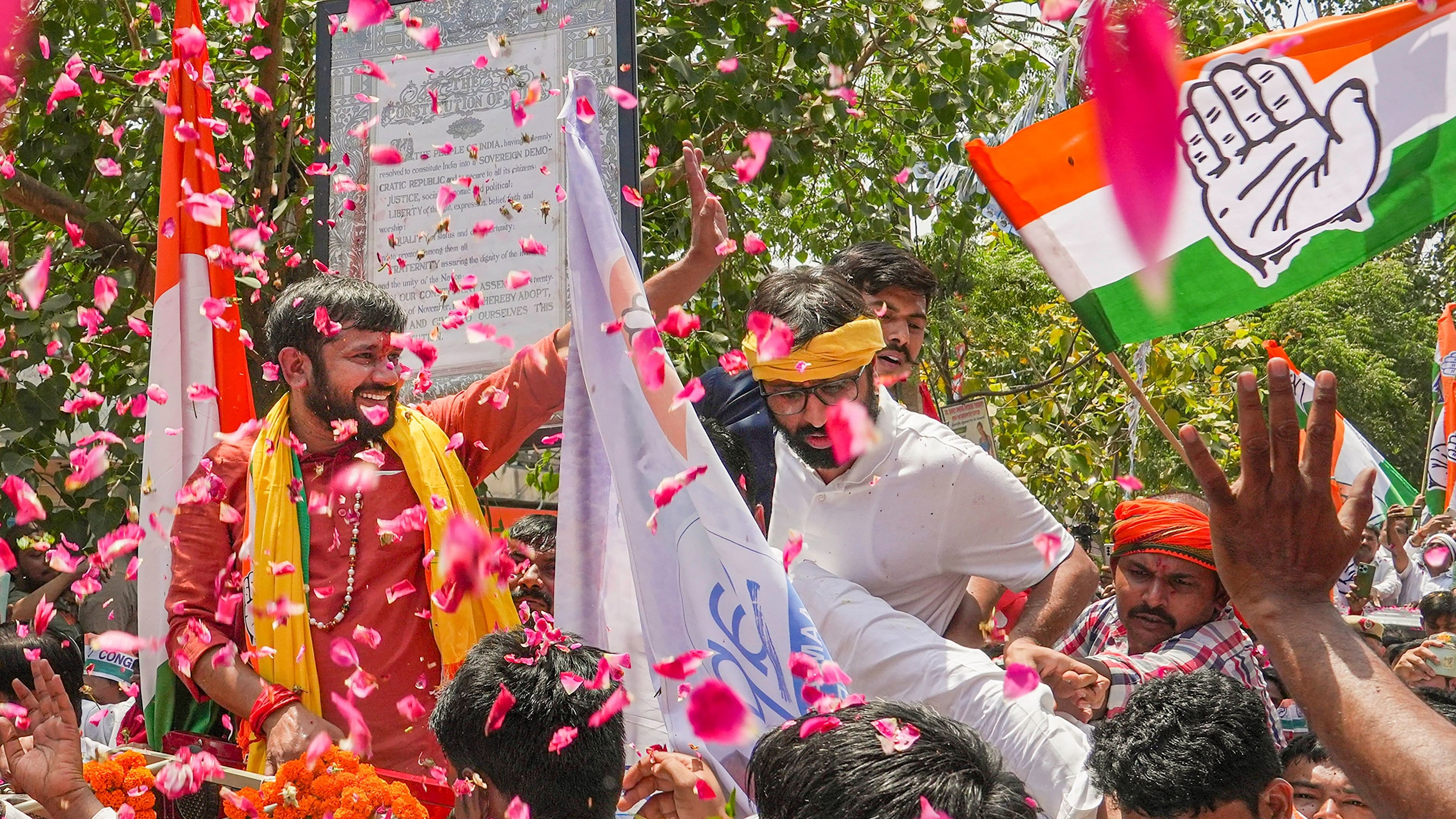 <div class="paragraphs"><p>Congress candidate from North East Delhi Kanhaiya Kumar during a road show.</p></div>