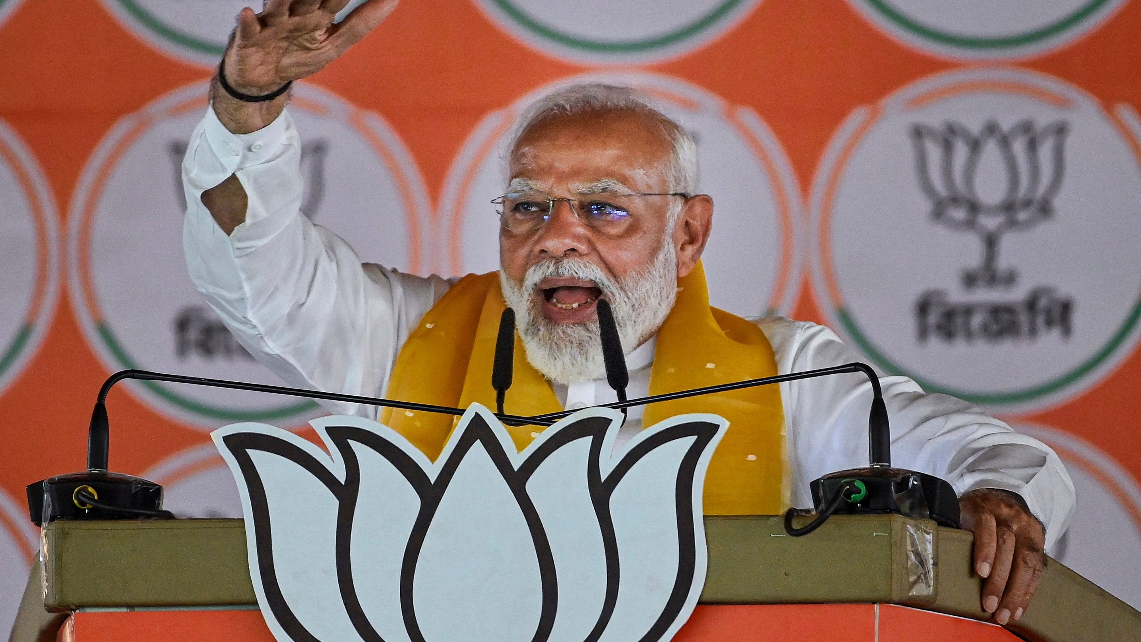 <div class="paragraphs"><p>Narendra Modi addressing a public rally.</p></div>