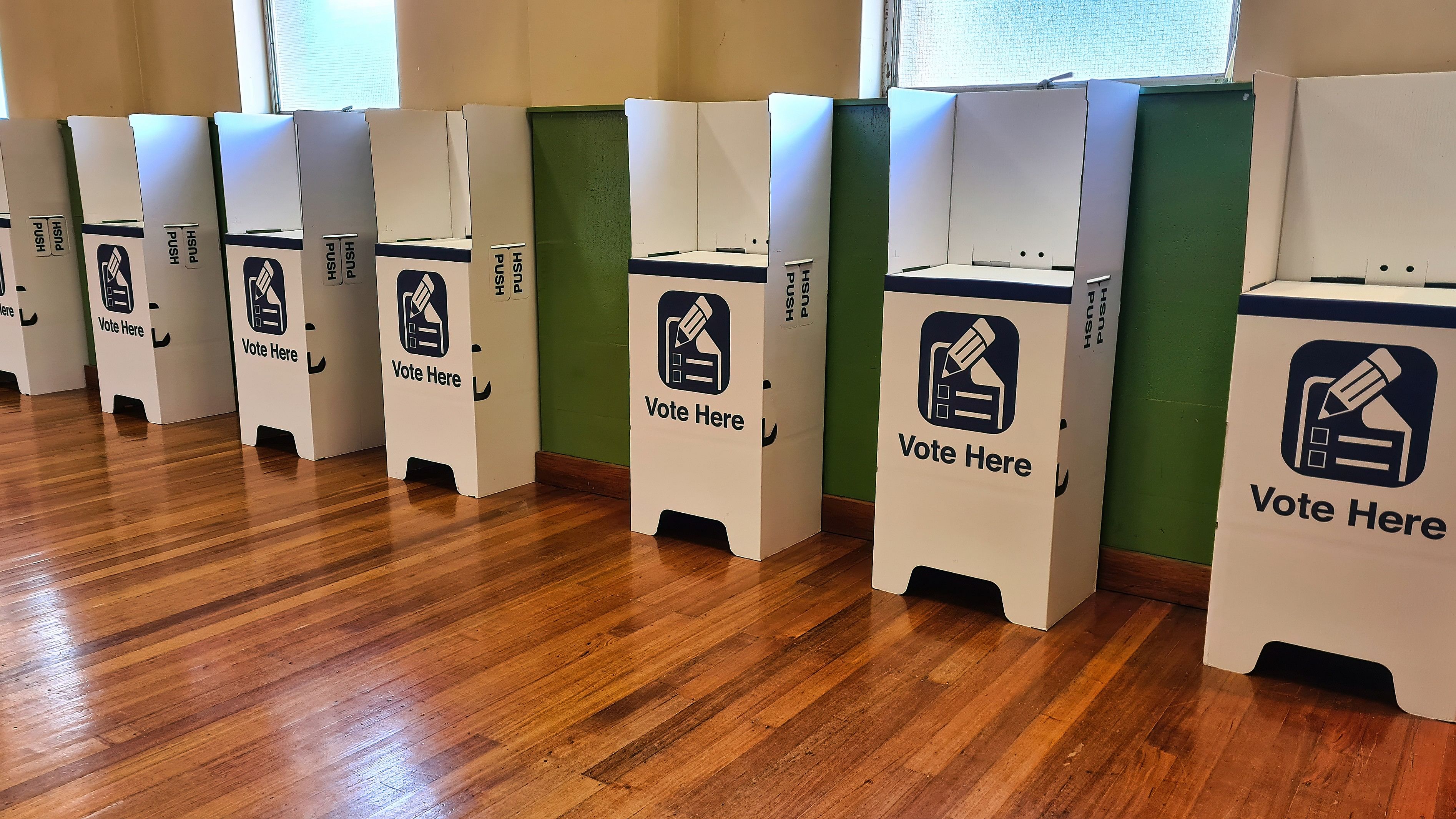 <div class="paragraphs"><p>A Row of Voting Booths Ready for Election Day in Australia. (Representative image)</p></div>