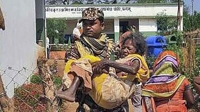 <div class="paragraphs"><p>A CRPF personnel helps an elderly voter at a polling station during fifth phase of Lok Sabha polls in Jharkhand. Representative image.</p></div>