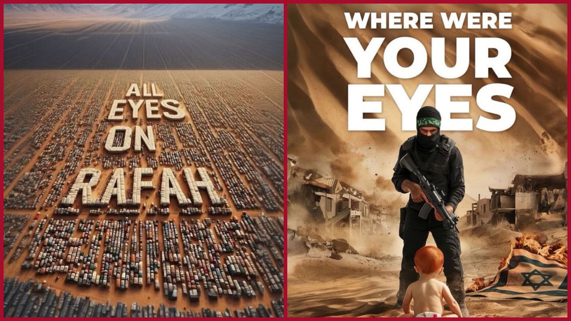 <div class="paragraphs"><p>'All eyes on Rafah' picture, 'Where were your eyes' picture.</p></div>