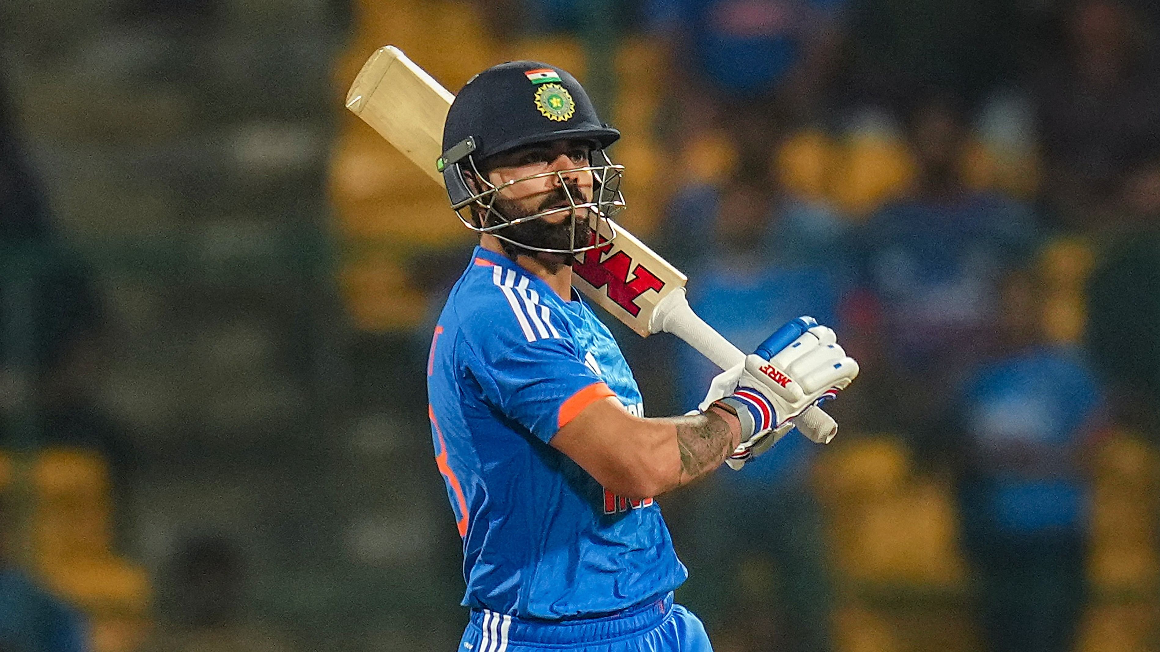 <div class="paragraphs"><p>Virat Kohli reacts during a&nbsp;T20 cricket match between India and Afghanistan </p></div>