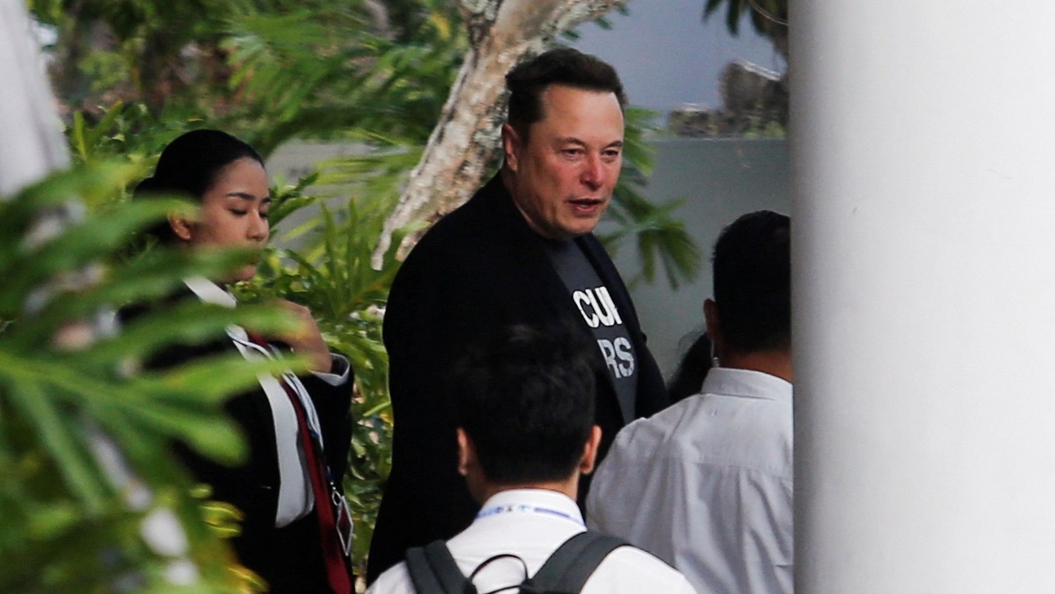 <div class="paragraphs"><p>Elon Musk, Chief Executive Officer of SpaceX and Tesla and owner of X, arrives at the I Gusti Ngurah Rai Bali International Airport, in Bali</p></div>